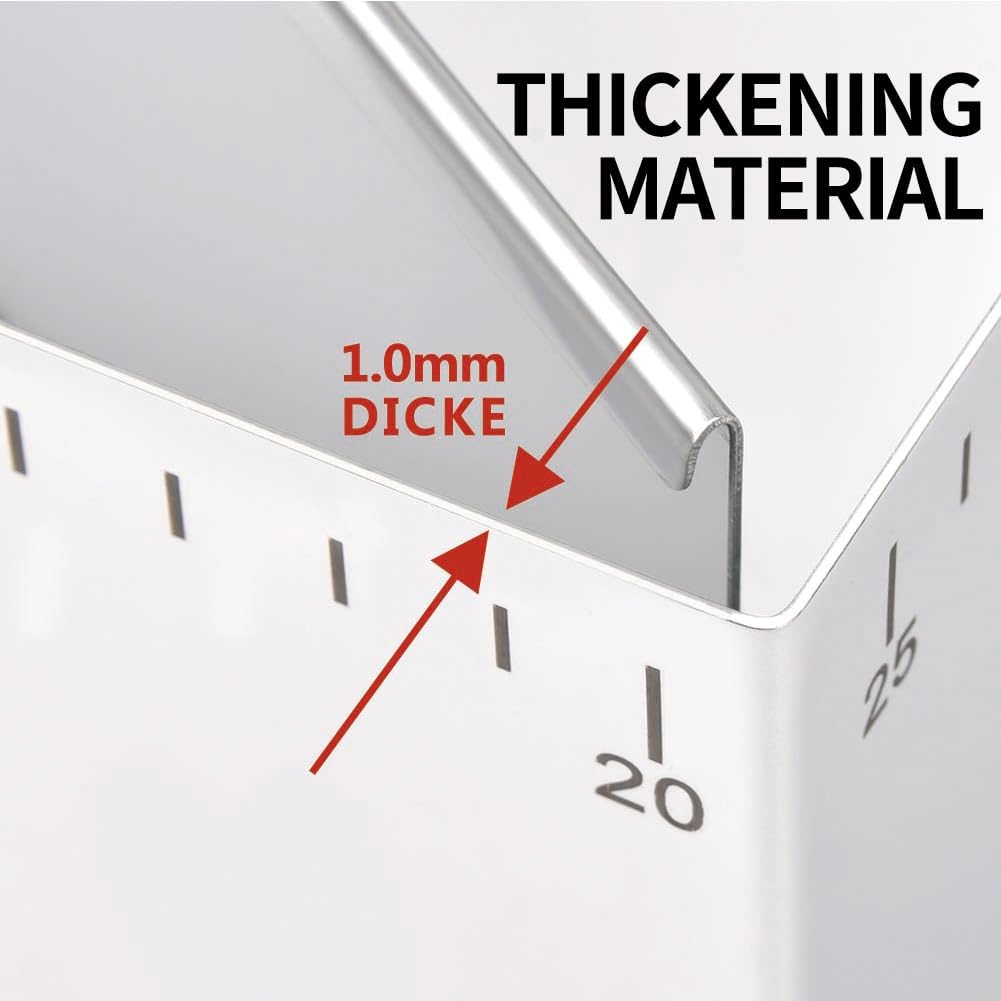 Guowall Extensible Rectangular Cake Mould Stainless Steel Pastry Ring Mold for Tiramisu Rectangle Adjustable Baking Frame Big Size for Multiple Size - 10 x 7 inch