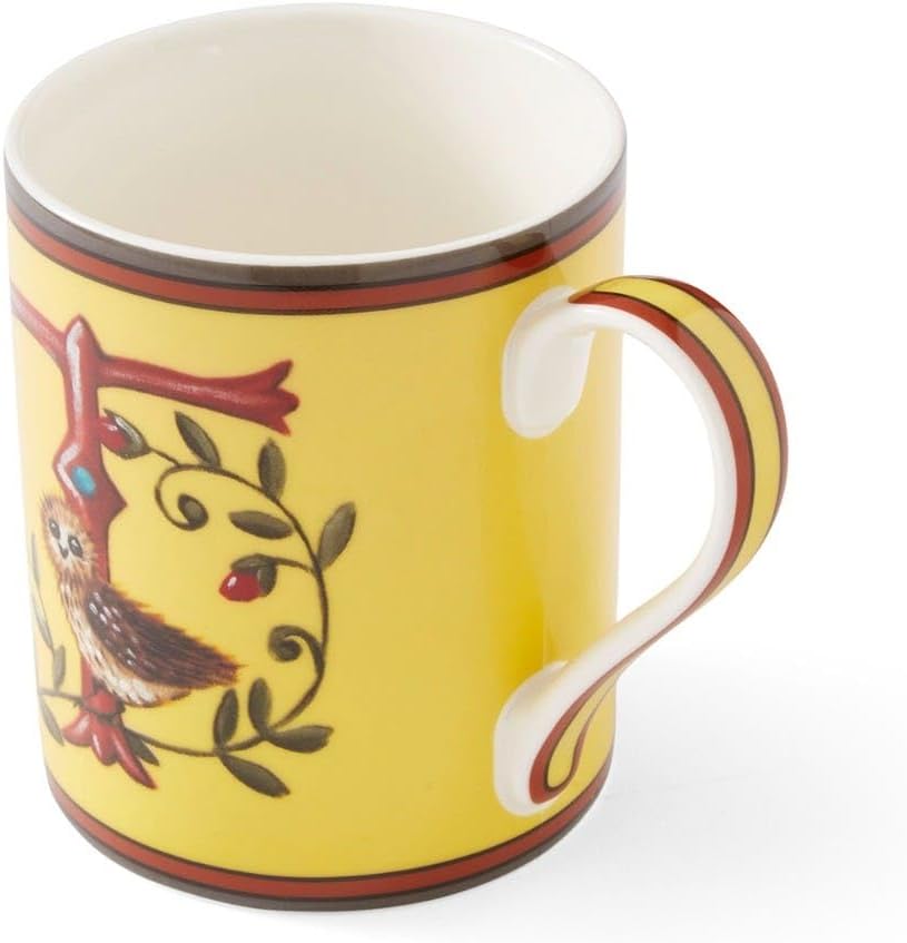 Spode Kit Kemp Alphabet Mug - Letter T Monogram in Fine China, 12oz Ceramic Coffee Cup for Hot Drinks, Personalized Drinkware for Unique Gifts, Dishwasher Safe Tea or Coffee Mug - Gift Box Included