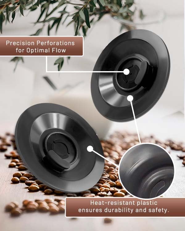 Espresso Backflush Cleaning Disc Set for Breville/Sage Espresso Machines – 54mm (1 Pack, 1 With Hole + 1 Without Hole), Compatible with Cleaning Tablets