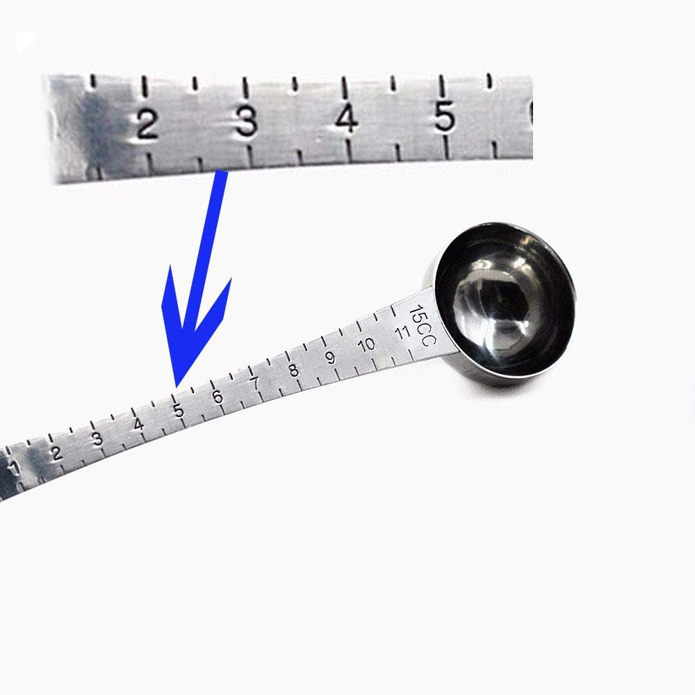 CoaGu Dual-Measure Coffee Scoop Set: 1 Tsp (5ml) & 1 Tbsp (15ml) Long-Handled Stainless Steel Scoops for Precise Coffee and Baking Measurements