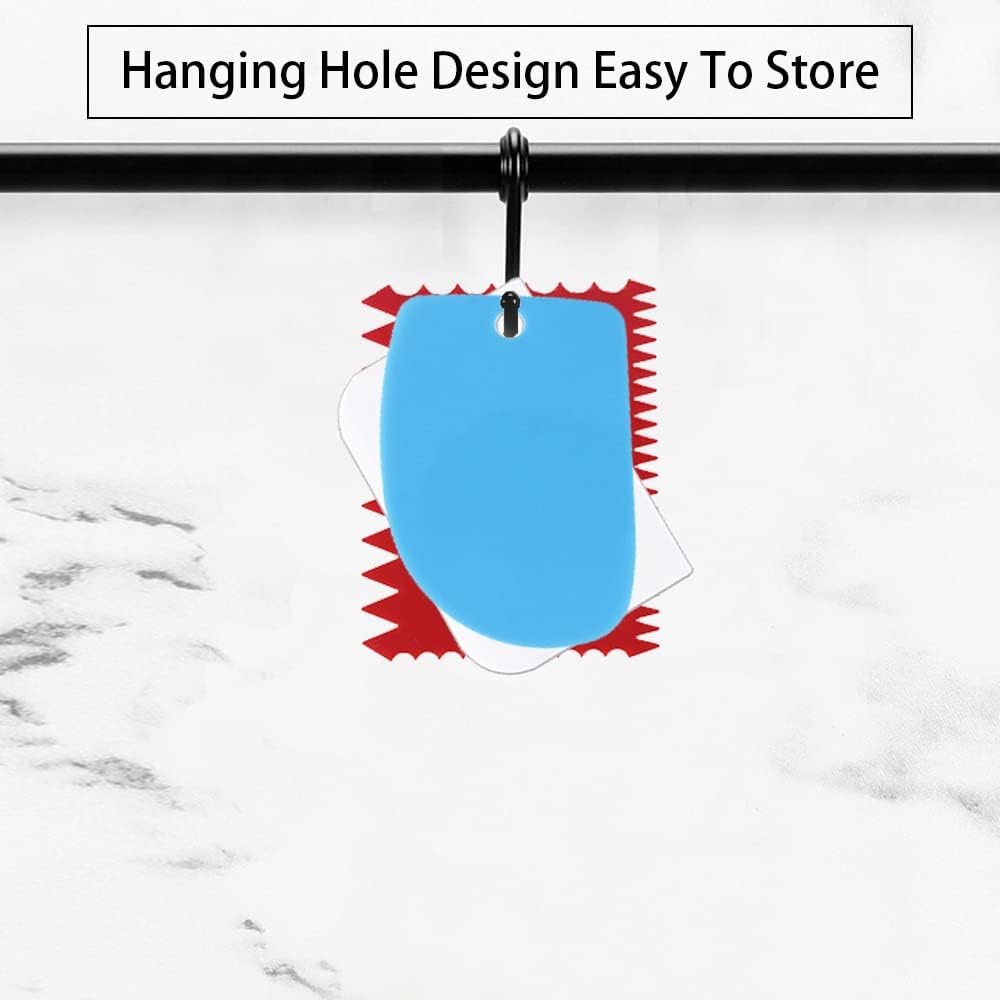 Cake Smoother Scraper Dough Scraper Tools Set,Cake Icing Scraper Smoother,Reusable Bread Cream Pizza Cutter,Flexible Plastic Pastry Cutter,For Baking Cake Edge Stripe Decorating Comb(9Pcs,Multicolor)