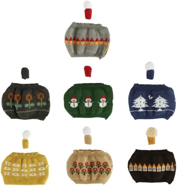 Tea Cozy Suitable for a 600ml,20oz Tea Pot,Teapot Warmer -100% Acrylic Fibers Filling,Two Piece (Yellow)