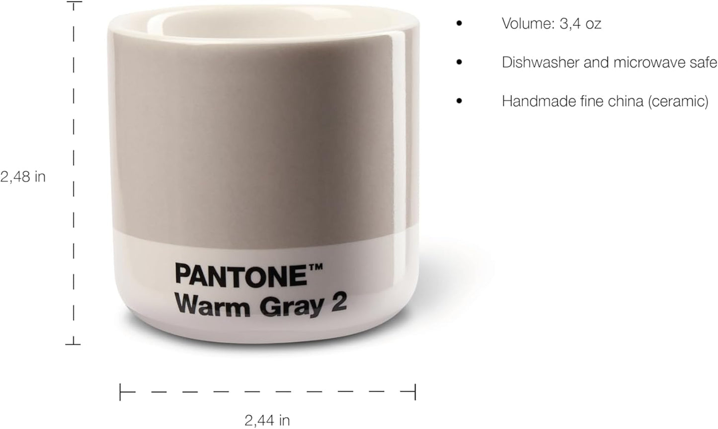 Copenhagen Design Pantone Macchiato Cup - Coffee, Latte, Macchiato Mug - 3.34oz/100ml, Black 419