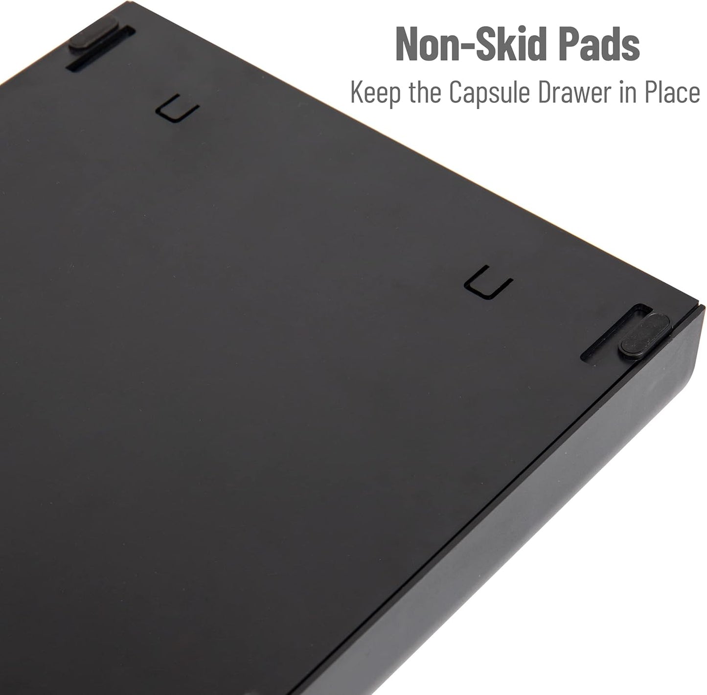 Mind Reader Nespresso Compatible Capsule Drawer, Countertop Organizer, Coffee Pod Holder, Storage, 9.25"L x 15"W x 2"H, Black