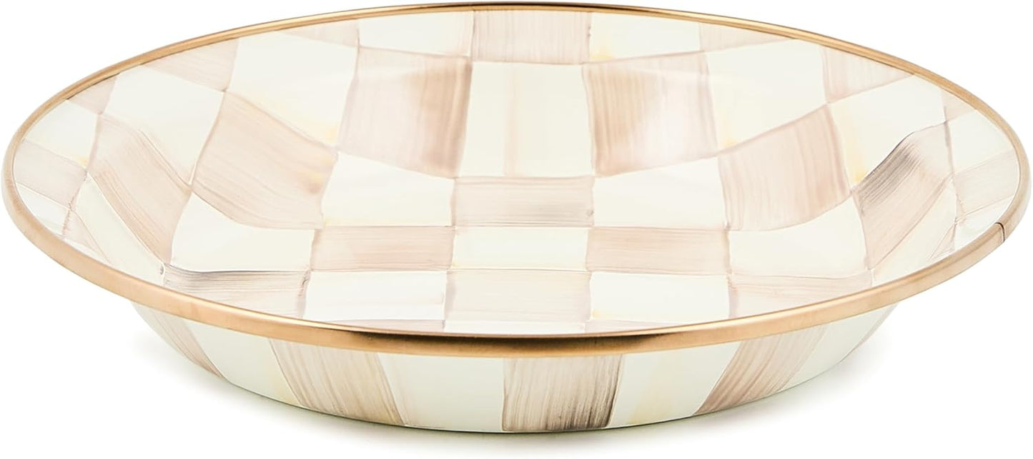 MACKENZIE-CHILDS Mocha Check Pie Plate