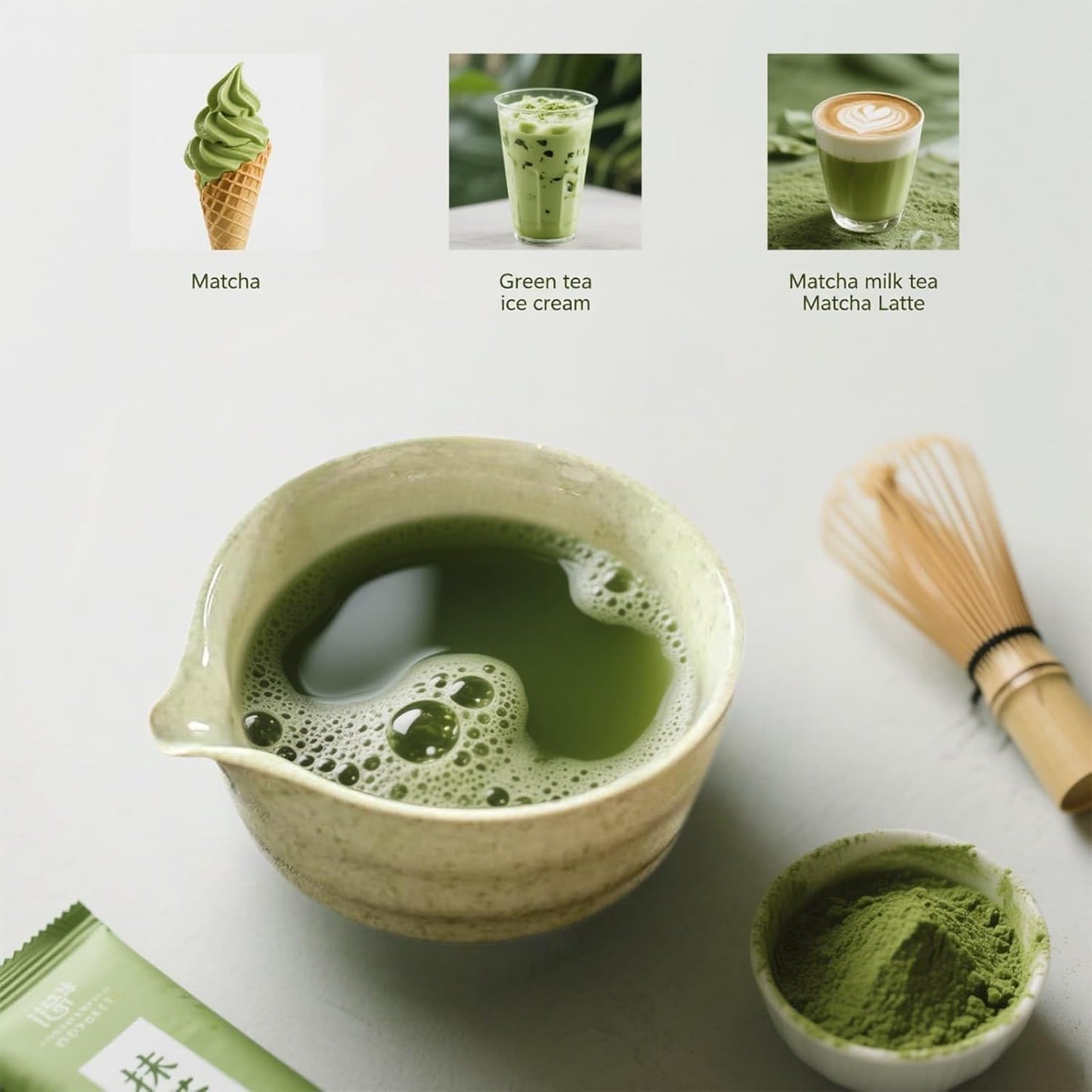 Ceremonial Grade Matcha Whisk Set 5-Piece - Premium Bamboo Chasen & Bowl (17oz) with Spout, Scoop, Stainless Sifter | Spill-Proof Travel Kit & Gift for Matcha Enthusiasts