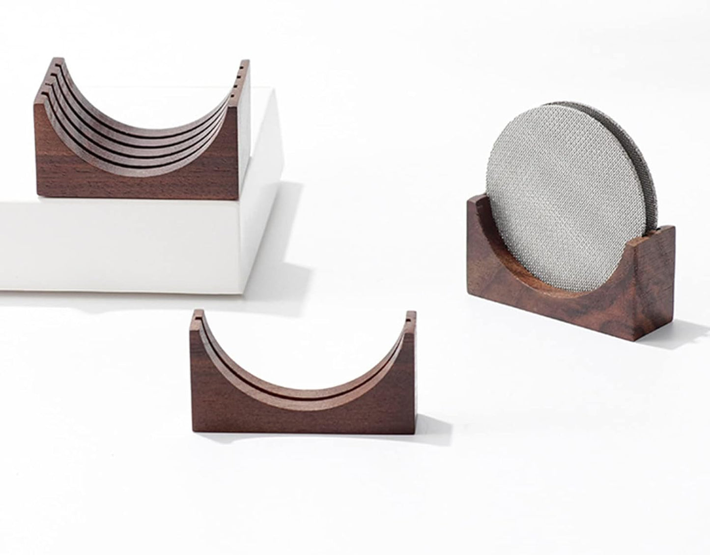 Espresso-Puck Screen Walnut-Stand Coffee Reusable Filter For Espresso-Portafilter Holder Wooden-Stand For 51/53/58mm Coffee Portafilter Stand