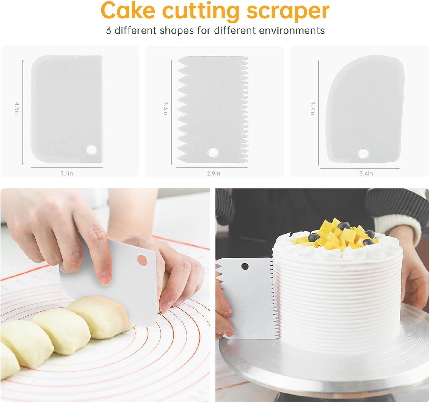 12 Inch Cake Turntable Decorating Stand with Aluminum,Cake Turntable Decorating Kit, Rotating Cake Stand for Cake,Cake Spinner Stand Set Pastries Cake Decorations Cake Turner Table Decorating Tools