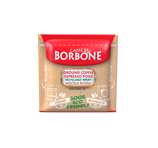 Caffè Borbone Espresso Paper Pods, Red Blend, Strong and Creamy, Medium Roast ESE Pods, Authentic Italian Espresso - 50 Count