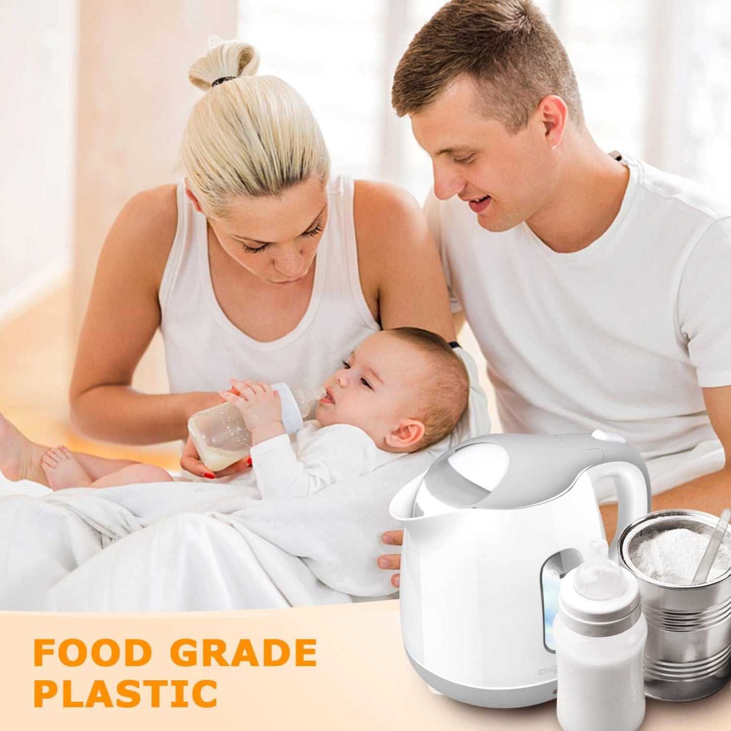 Aigostar Small Electric Kettle, 1L Portable Electric Tea Kettle 1100W with Automatic Shut-Off and Boil Dry Protection, Travel Hot Water Boiler Cordless for Making Coffee and Tea, BPA-Free, Grey