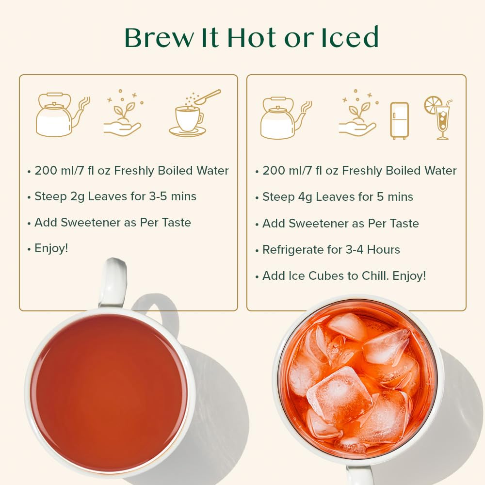 VAHDAM Earl Grey Masala Chai - High Caffeine, Non GMO, Gluten Free | Citrusy Earl Grey Tea Leaves w/ Pure Bergamot Oil | Brew Hot, Iced or Chai Latte | Vacuum Sealed Pack (50 Cups/3.53 oz)