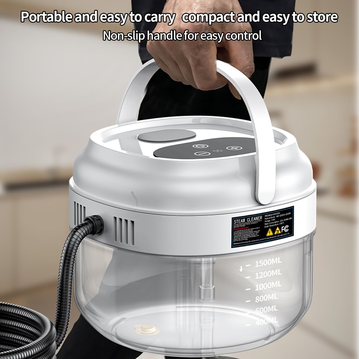 Handheld Steam Cleaner,Portable High-Pressure Steam Cleaner with Smart Touch Screen, Steam Cleaner for Home Cleaning of Bathroom,Furniture,Car, Shower,Kitchen, and Toys