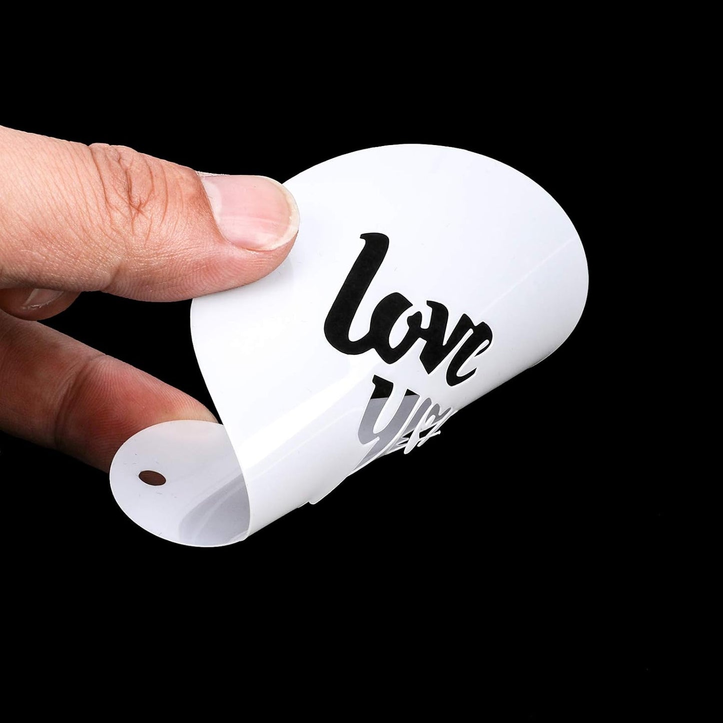 Konsait Coffee Stencil, 15 Pieces Latte Art Stencils for Coffee Decorations, Oatmeal Cupcake Cake Cappuccino Mousse Hot Chocolate Valentines Day