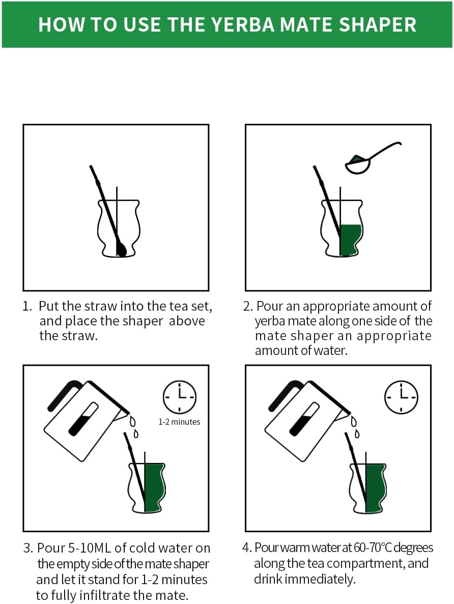 Stainless Steel Yerba Mate Cup and Set - 6.7 oz, Army Green, Modern Design