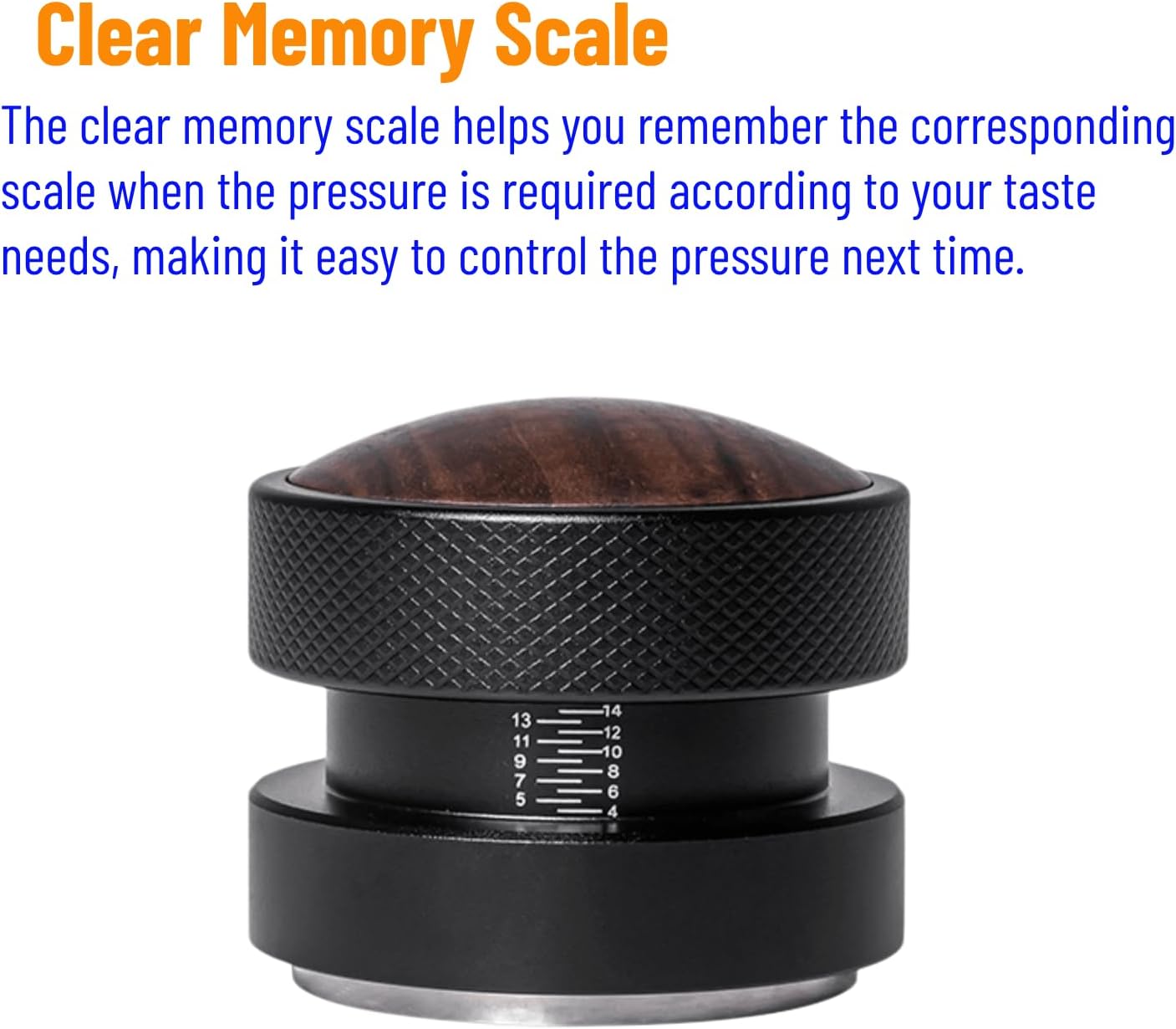 Espresso Tamper for 53mm Coffee Tamper with Spring Loaded Tamper,WDT Tool with Clear Memory Scale,Stainless Steel Tamper for Espresso Machine Accessories,for Home,Office & Coffee Bar