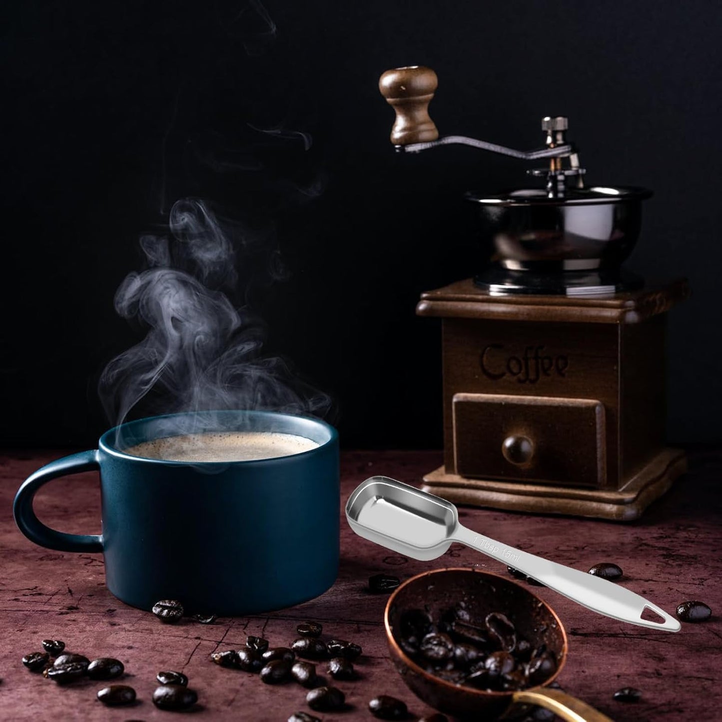 2 Pcs 1 Tablespoon(15 mL | 3 Tsp | 1 Tbsp | 15 cc | 1/2 oz) Stainless Steel Single Measuring Spoon, Long Handle Metal Measuring Spoon, Kitchen Gadgets for Cooking & Baking