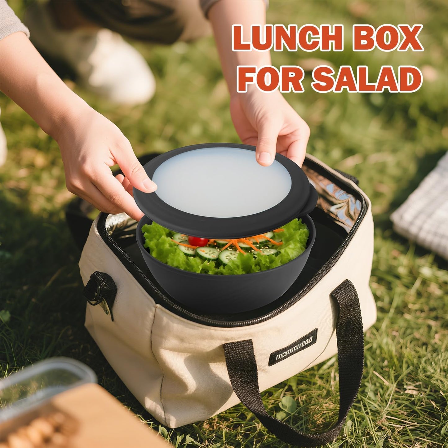 40oz wheat straw bowls set of 4,unbreakable ramen bowl set with cover,alternative plastic bowls with cover for kitchen,party,camping and picnic. Black