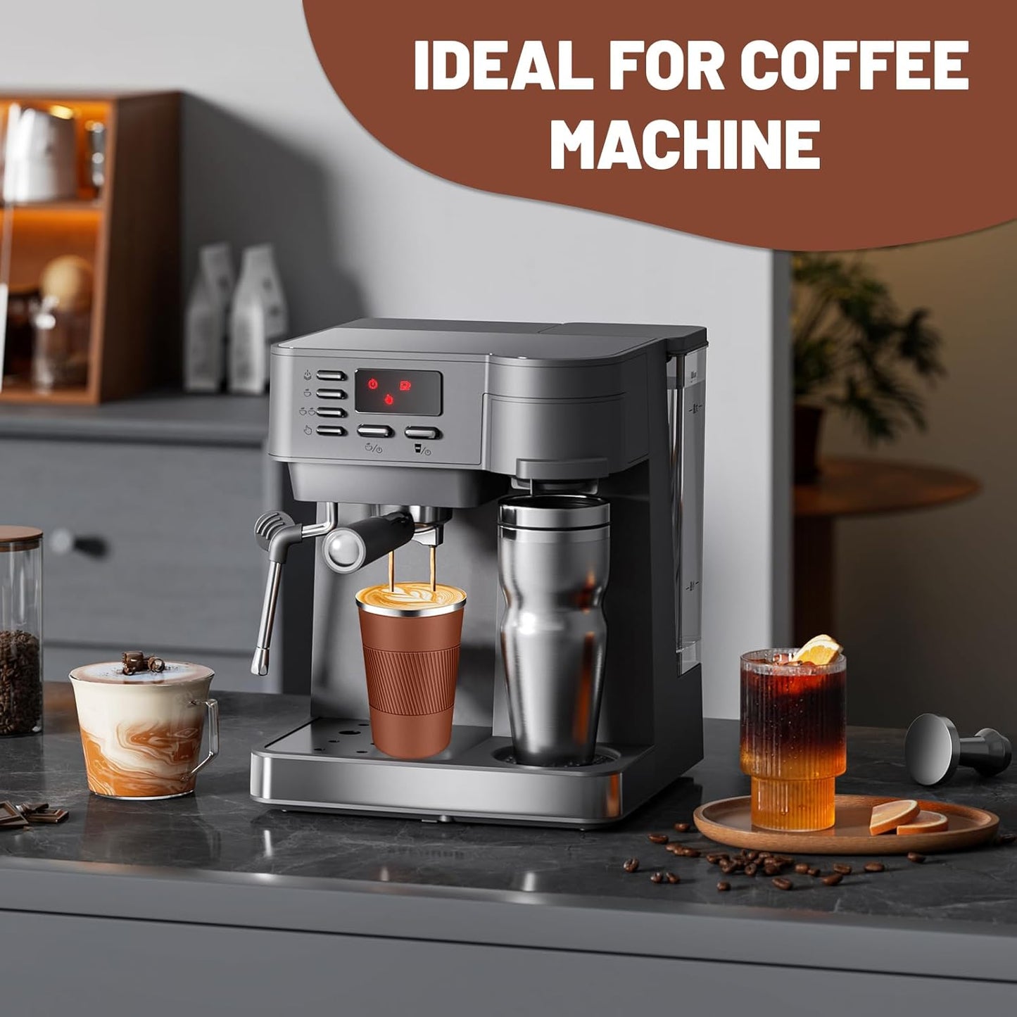 Insulated Coffee Tumblers with Flip Lid 12oz / 17oz, Stainless Steel Travel Coffee Mug Leak Proof, Vacuum Insulated Coffee Mug Reusable Cup, Keeps Cold and Hot for Coffee Tea