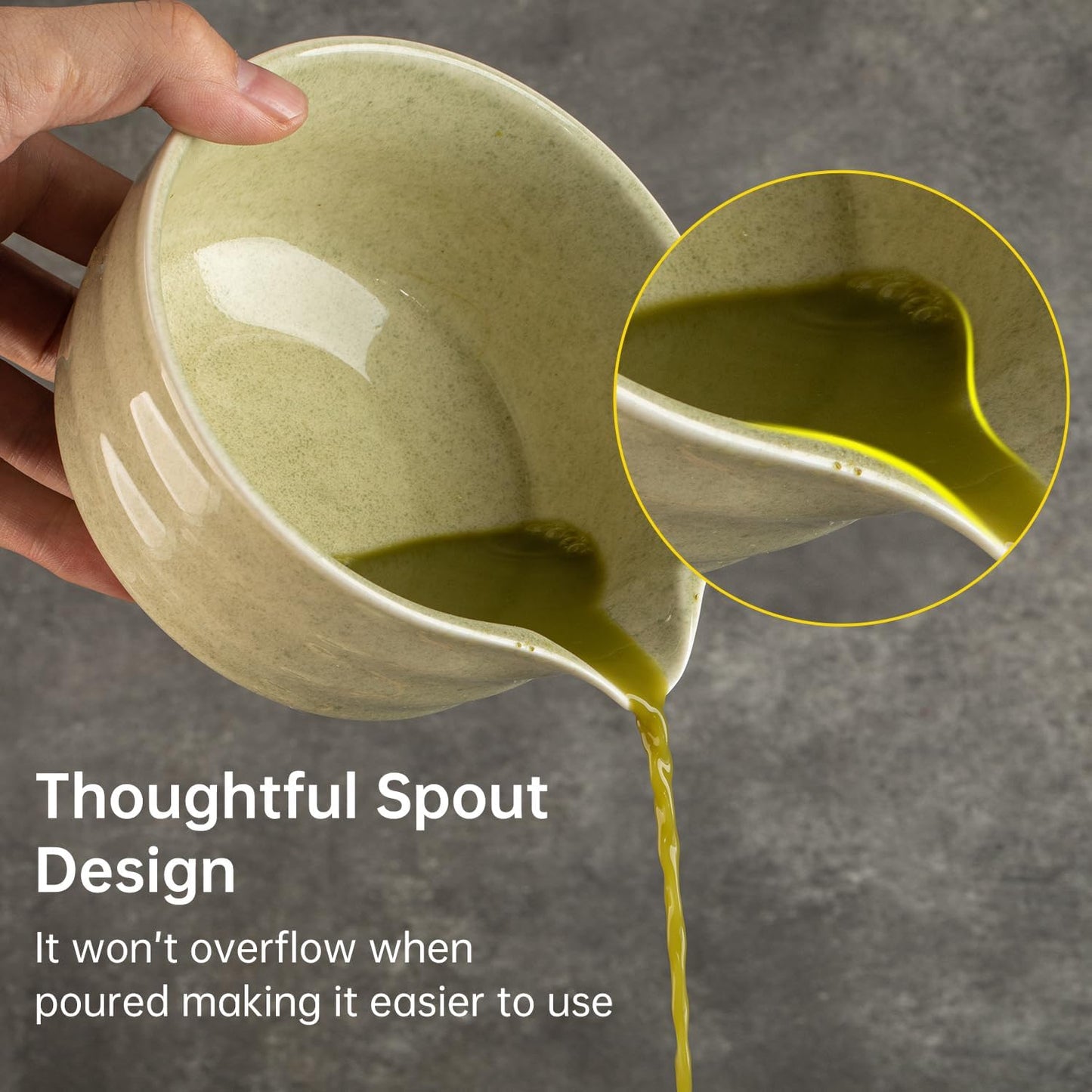 Matcha Whisk Set,Matcha Set includes Match Bowl with Spout and Whisk, Matcha Whisk Stand,Bamboo Matcha Scoop,5 Pcs Complete Ceramic Matcha Kit