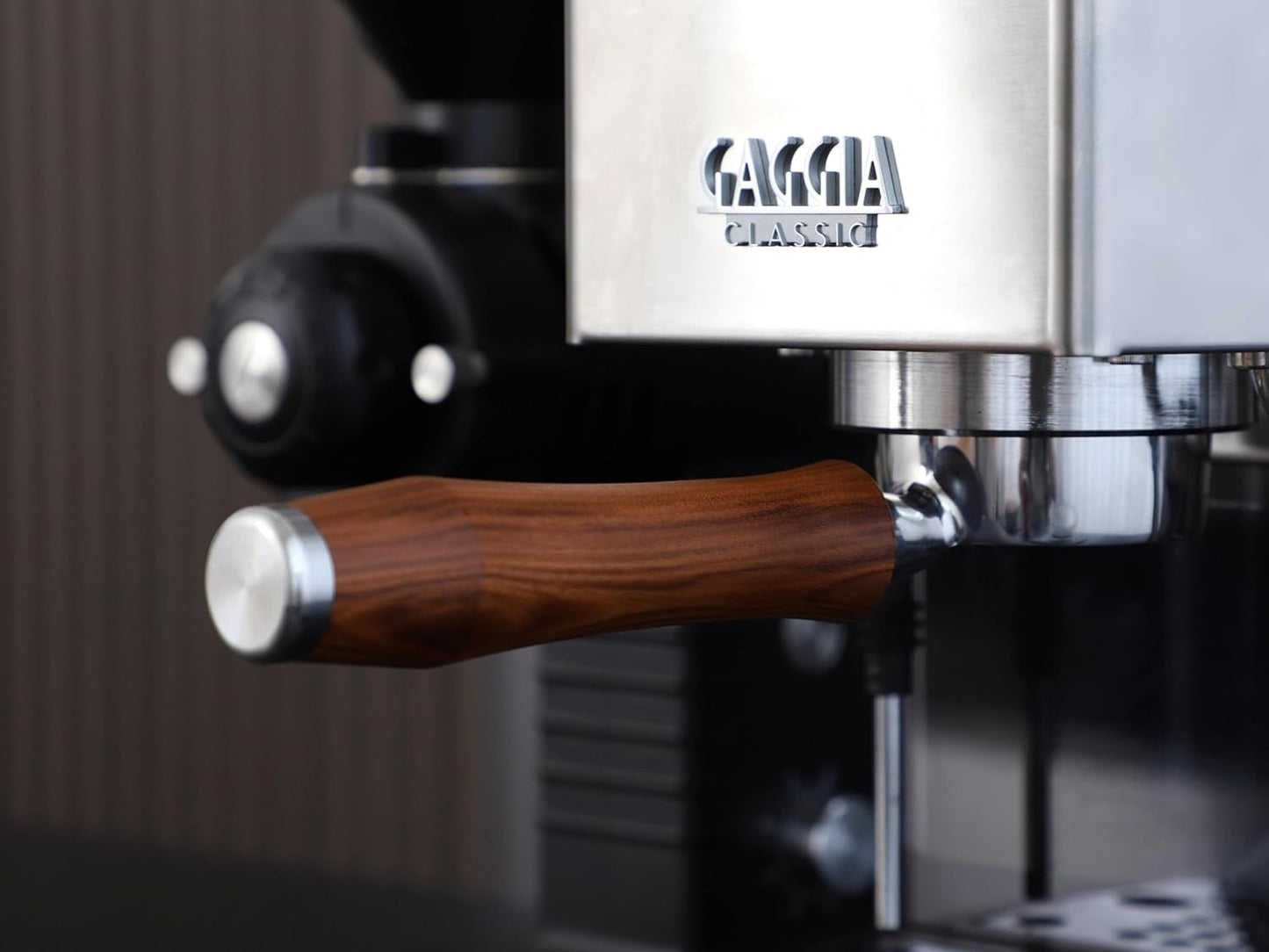 58mm Bottomless Portafilter | Fits for Gaggia machines| Stainless Steel portafilter and Rosewood Handle|Espresso Machine Accessories(Rosewood)