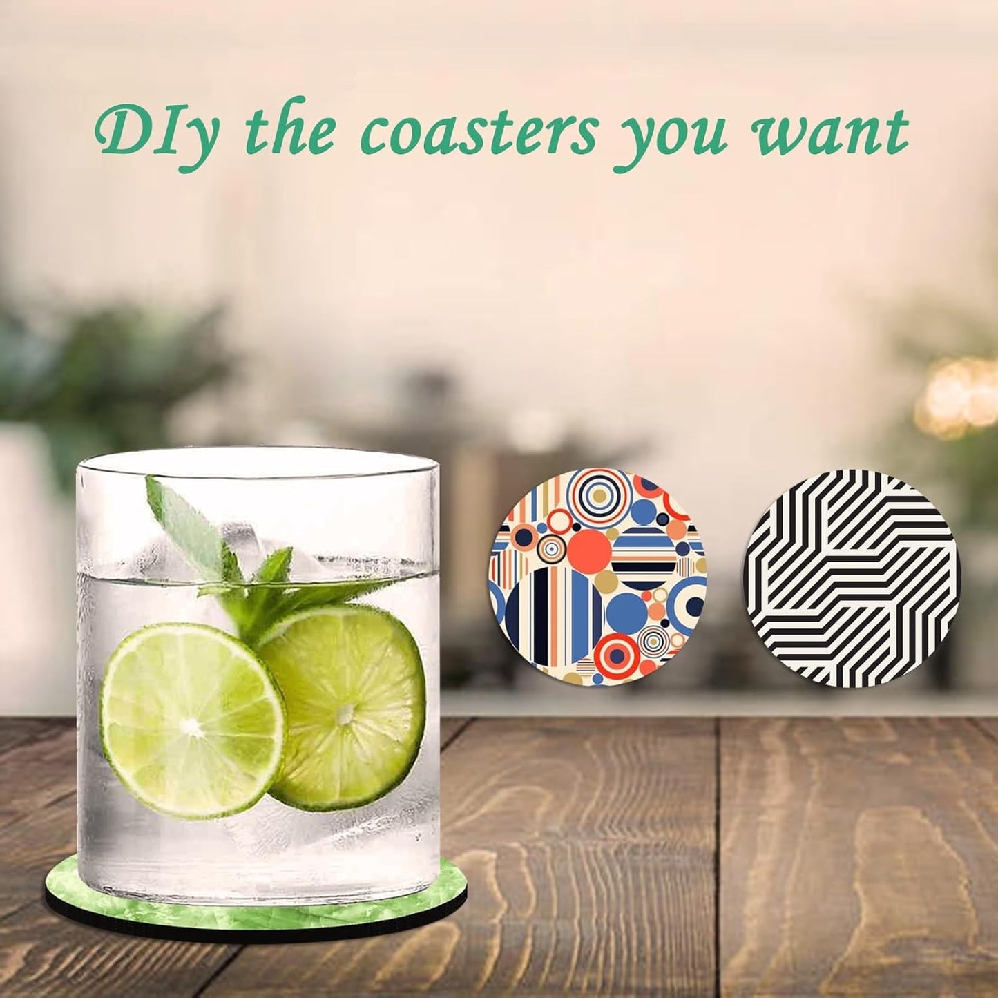 80 PCS Sublimation Blank Cup Coasters Bulk, 4x4 Inch Round Blank Cup Mat Rubber for Sublimation Transfer Heat Press Printing DIY Crafts