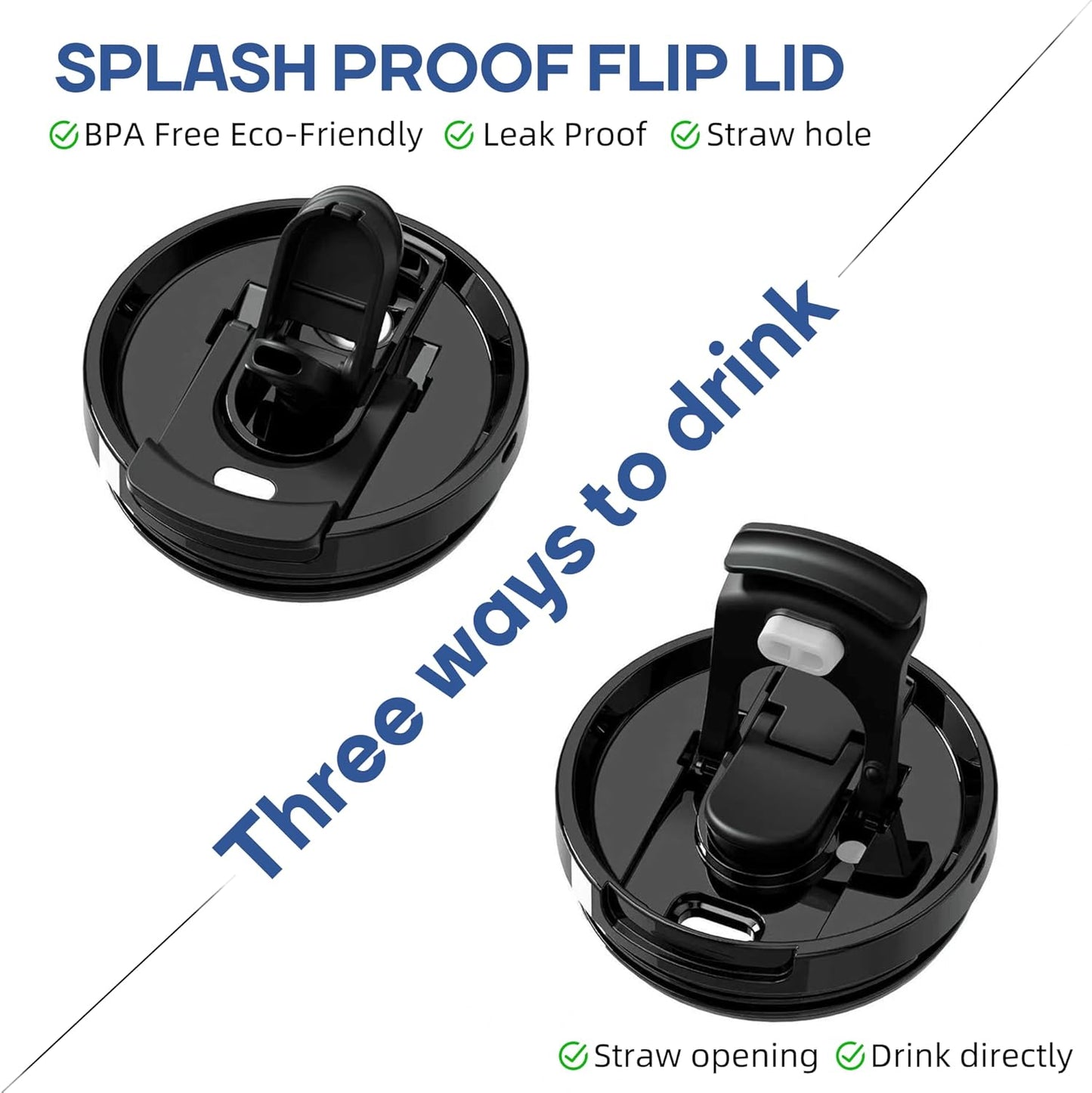 Sidagar+ 18 OZ z Stainless Steel Insulated Coffee Mug with Handle and Lid, Double Wall Vacuum Travel Mug, Tumbler Cup with Sliding Lid, Resuable Insulated Coffee Tumbler, Silver