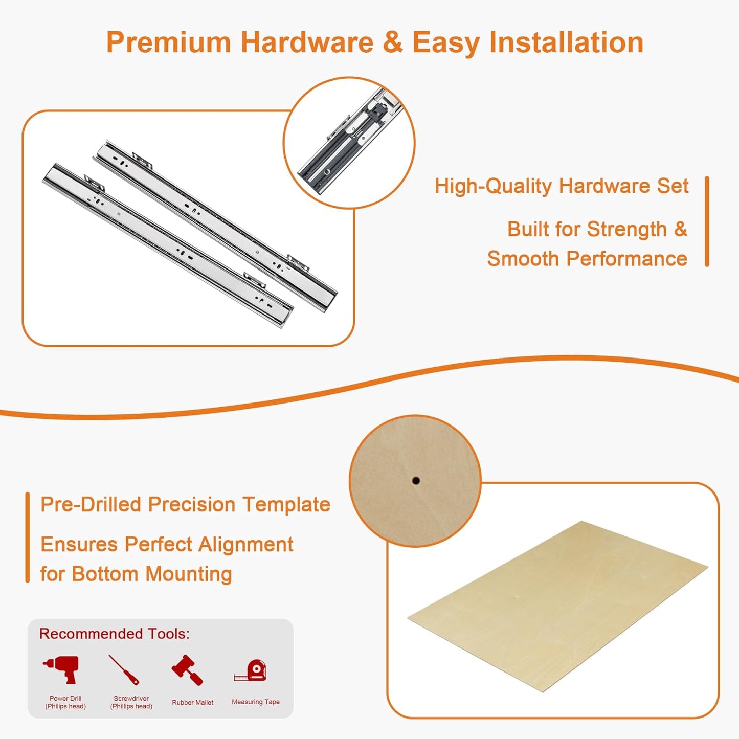 ALINE FURNITURE Pull Out Drawers for Cabinets Birch Wood, 24" W X 21" D Soft Close Slide Out Drawer for Kitchen Cabinets, Pull-Out Shelves, Sliding Shelf for Pantry Cabinet Organizer