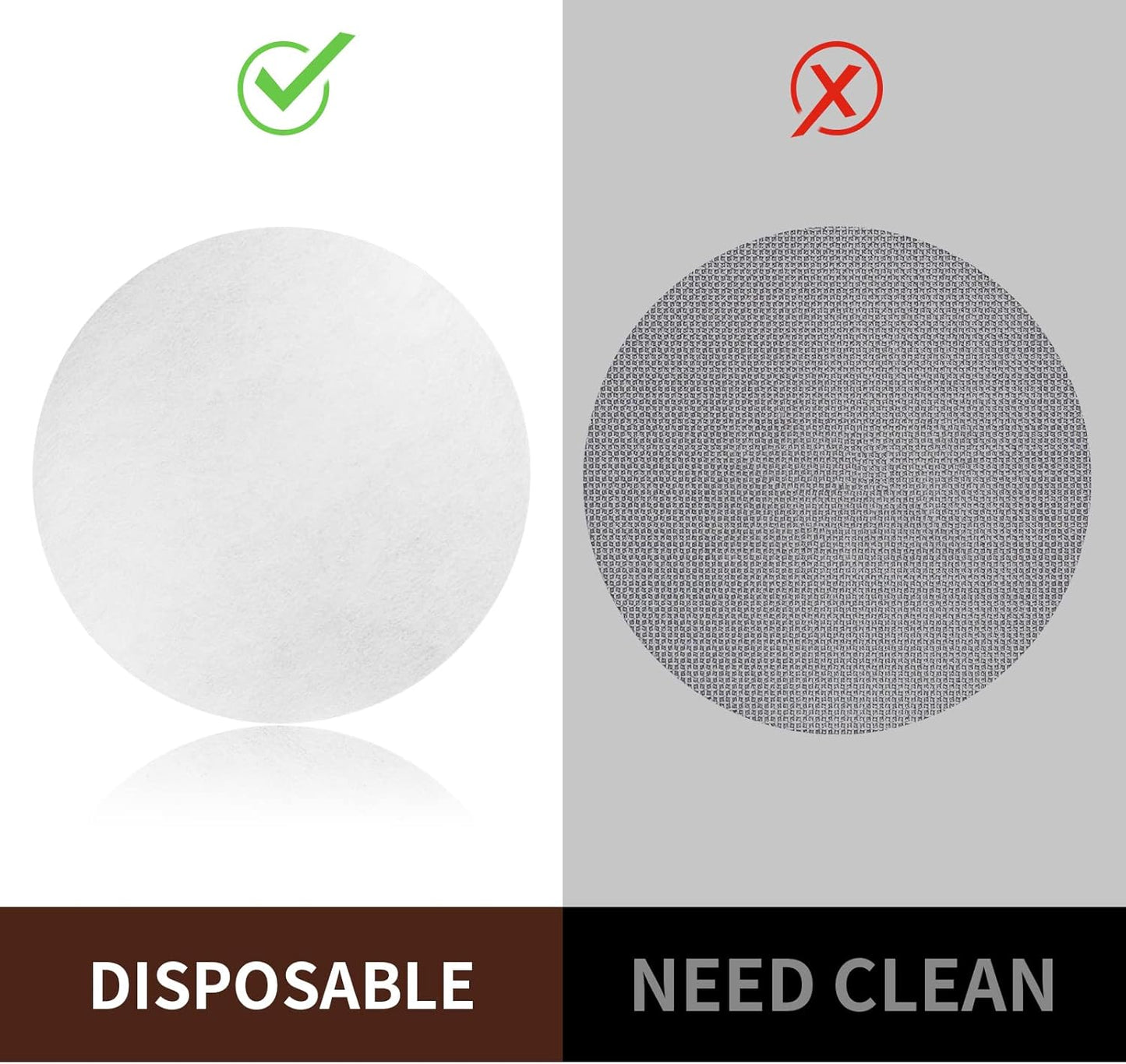 1000 Pcs Coffee Paper Filter for Espresso Coffee Maker, 51 mm Unbleached Espresso Filter Puck Screen Portafilter Paper Compatible with Breville Barista, Mr. Coffee and Other Espresso Machine