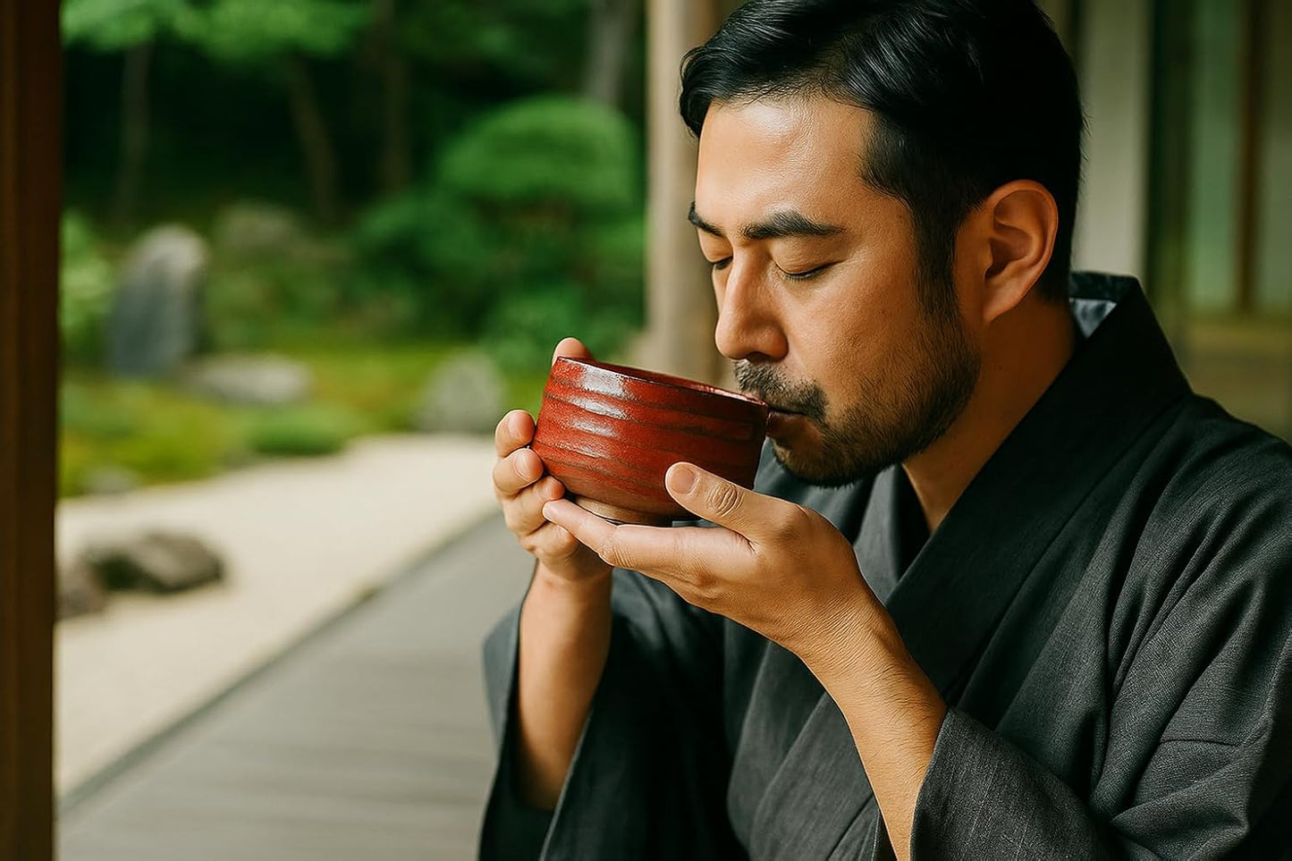 Japanese Traditional Handcrafted Matcha Chawan Tea Bowl Cup Ceremony Tableware Pottery (Tetsuaka)