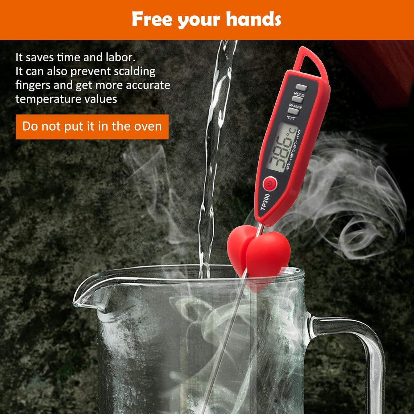 2+1Pcs Thermometer Pot Clip Holder, Windspeed Candy Thermometer Pot Clip Holder for Digital Thermometer Holder for Candle Soap Jam Candy Milk Chocolate Cooking