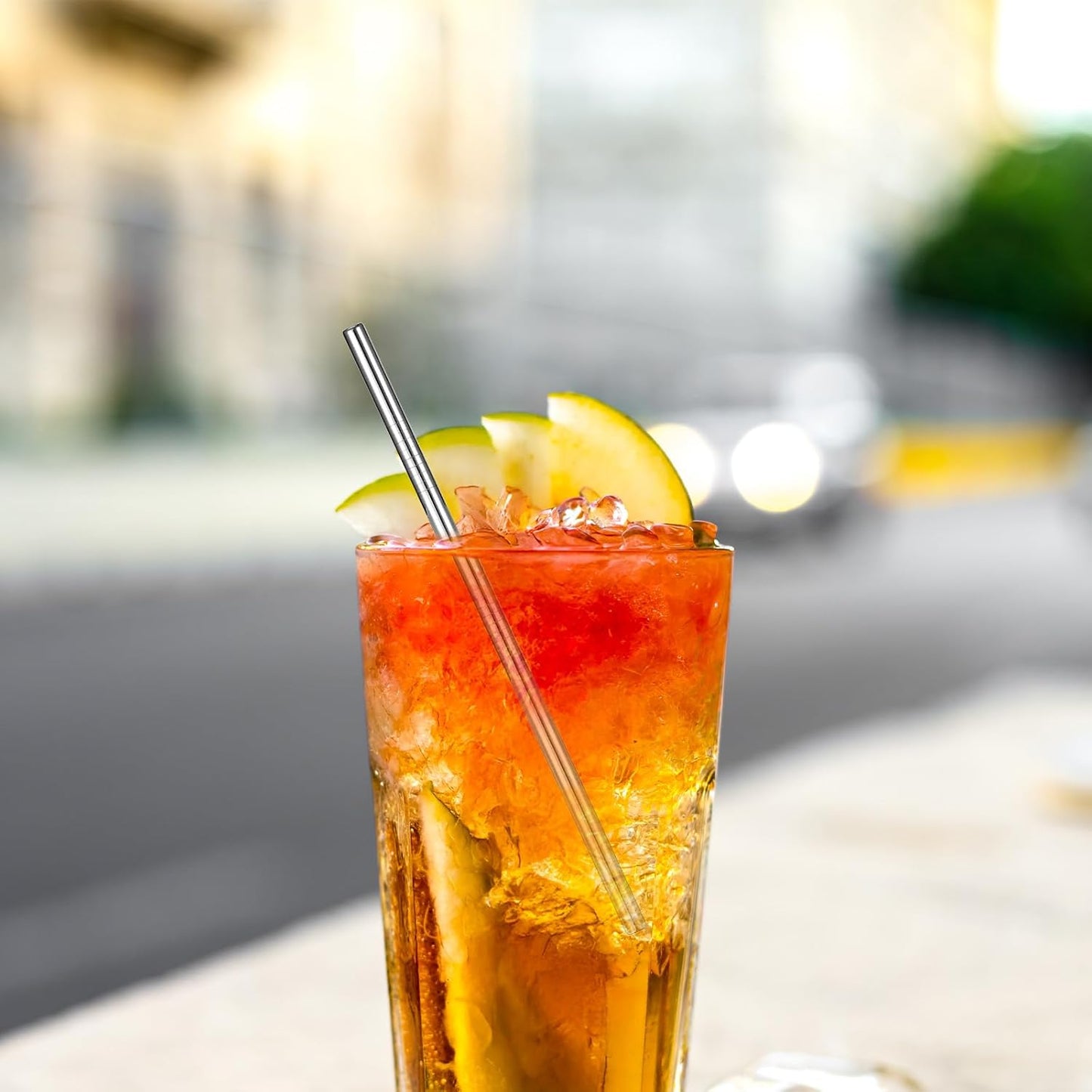 JIEYAO 12 Pack 4.7 Inch Short Metal Cocktail Straws, Reusable Stainless Steel Straws with Cleaning Brush Drinking Straws for Coffee Cocktails Small Glasses or Cups