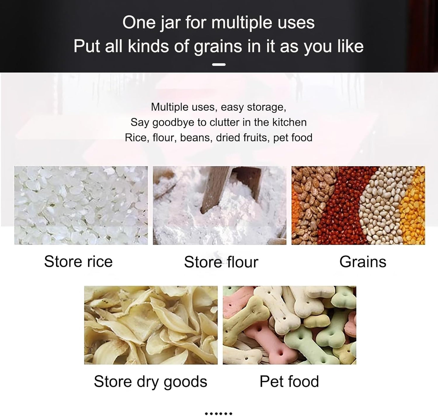 Ceramic Rice Storage Container Sealed Rice Bucket, Grain Dispenser Food Storage Jars, Chinese Jar Ceramic Decorative, for Cereal, Flour, Sugar, Coffee, Rice(35 * 28.5cm/13.7 * 11.2in)