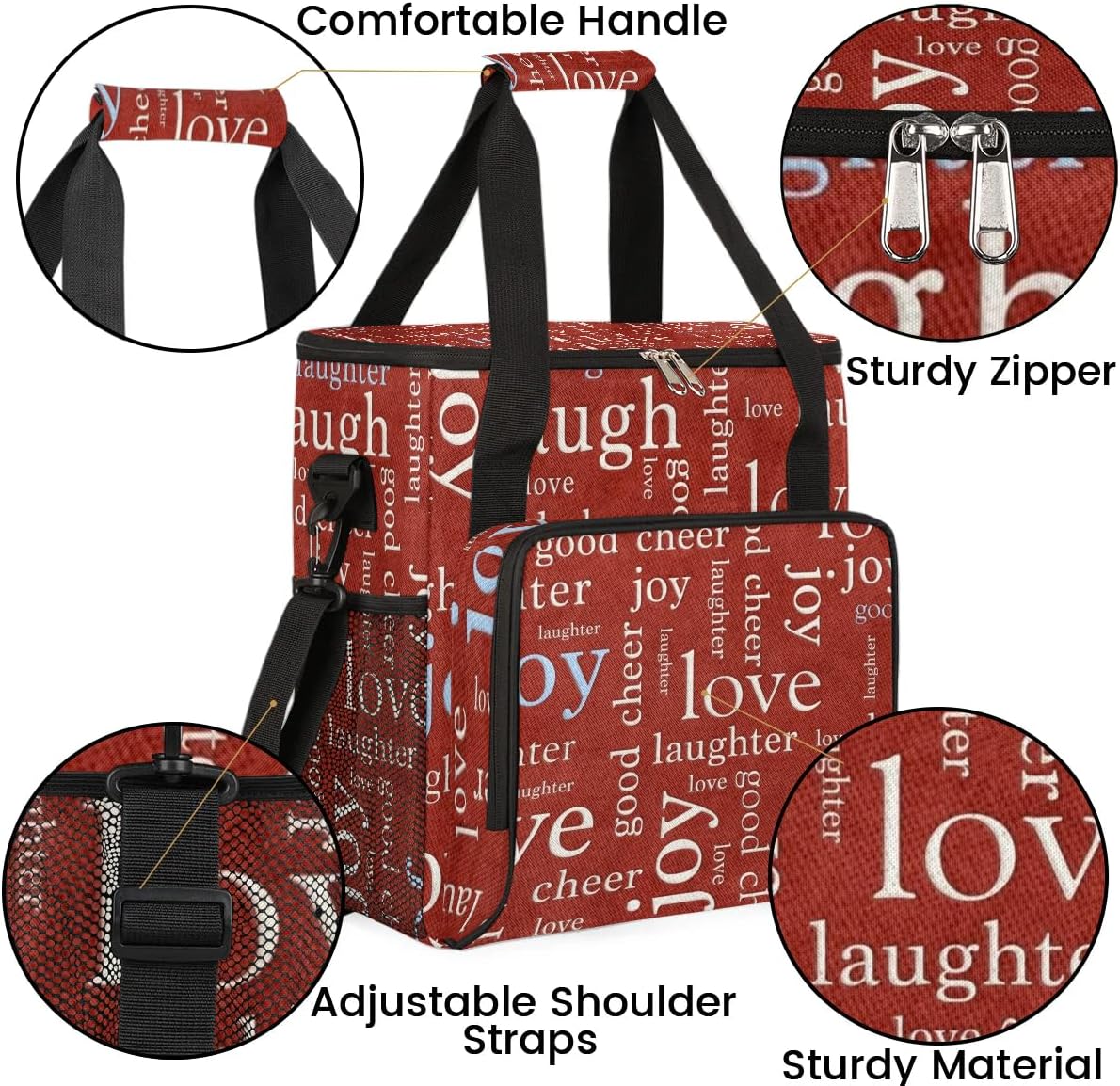 red love romance Coffee Maker Carring Bag Travel Carrying Storage Tote Bag Compatible with Keurig K-Mini or K-Mini Plus Portable Single Serve Coffee Brewer Case with Pockets for K-cup Pods