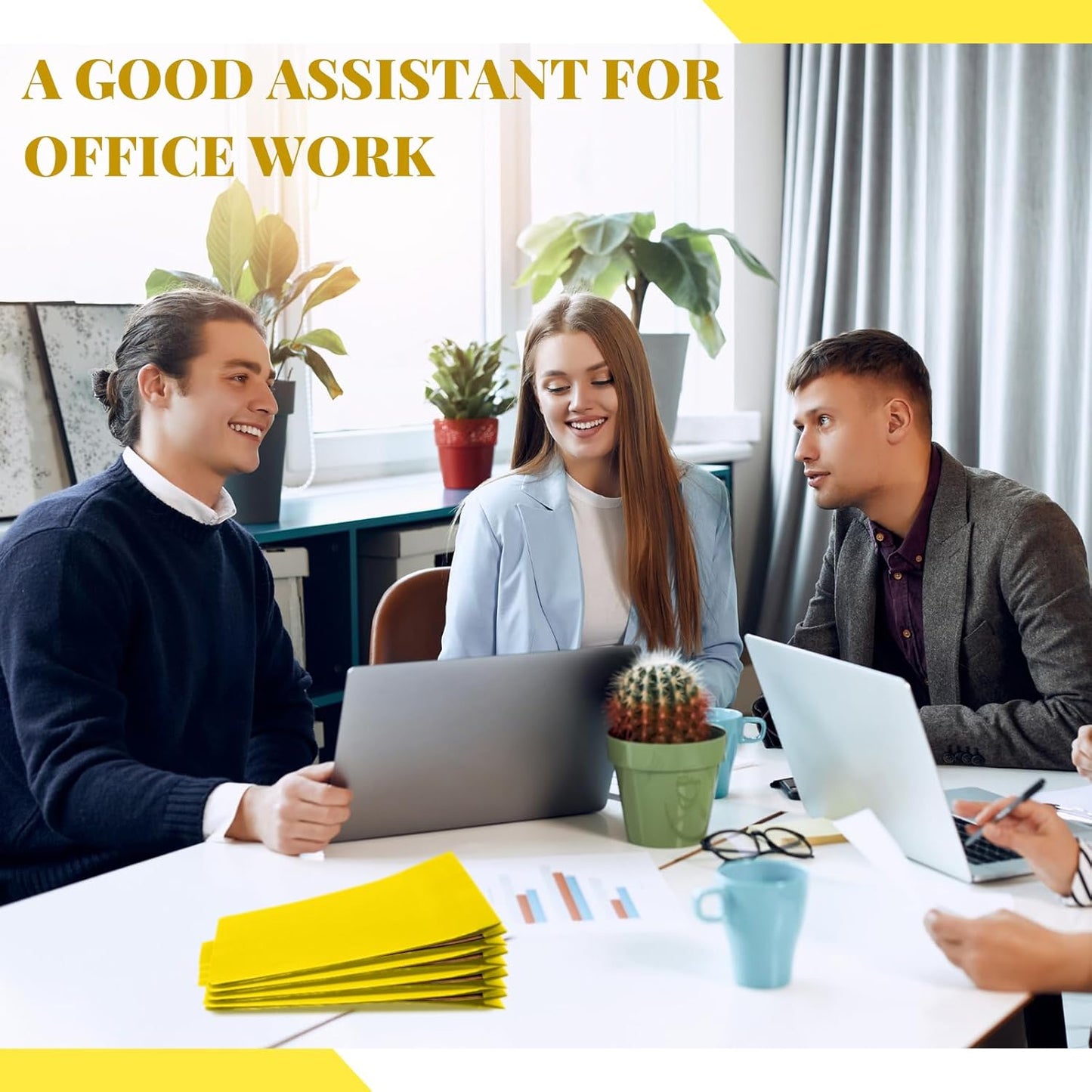 24 Pcs Classification Folders Letter Size, Back to School Supply for Teacher, Student, 3 Dividers Pressboard File Folder Bulk with 2 Fasteners, 3.5 Inch Expanding File Organizer (Yellow)