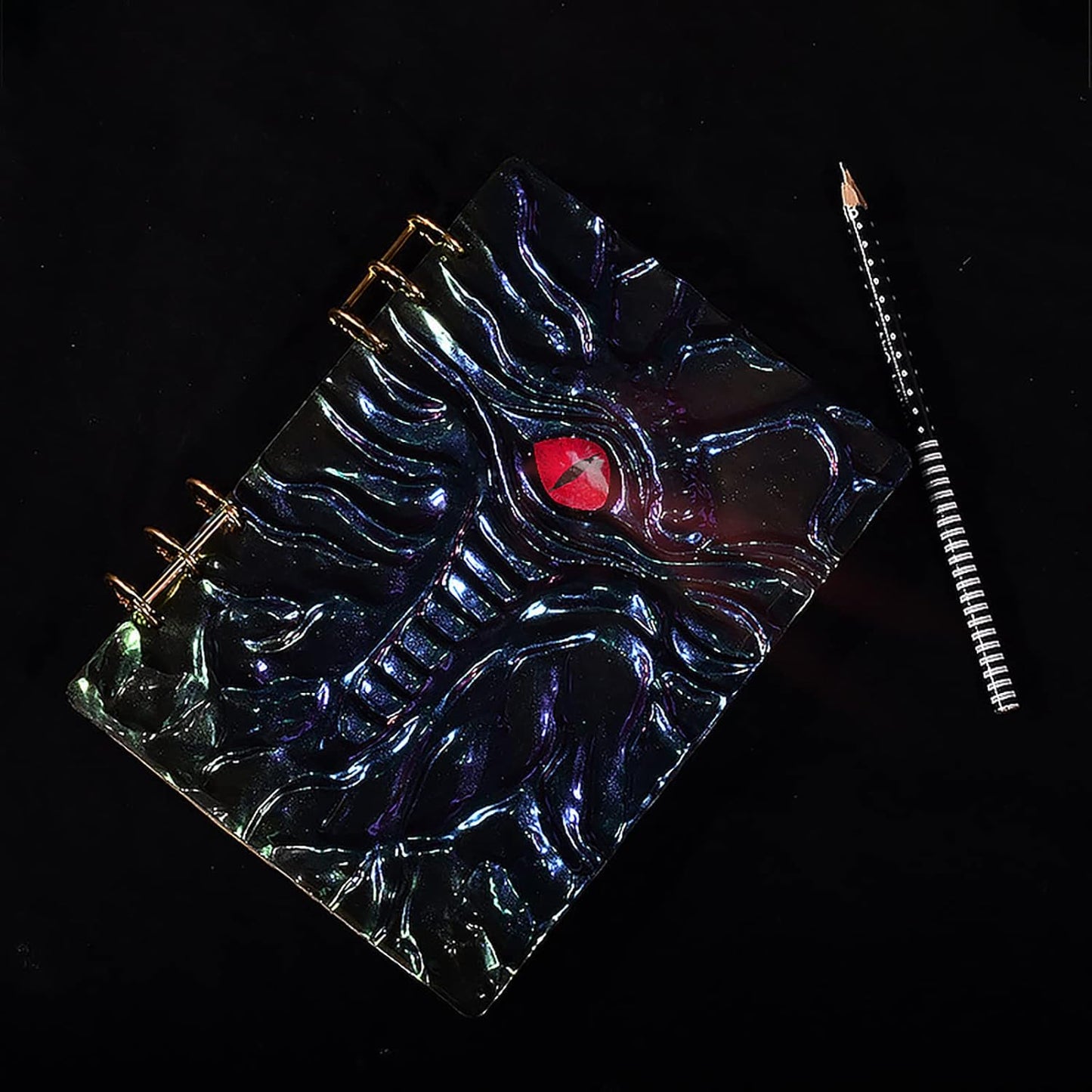 2 Set Cover Mold Dragon Resin Eye Devil Table Decoration Flower 3D Chocolate Silicone for Candle