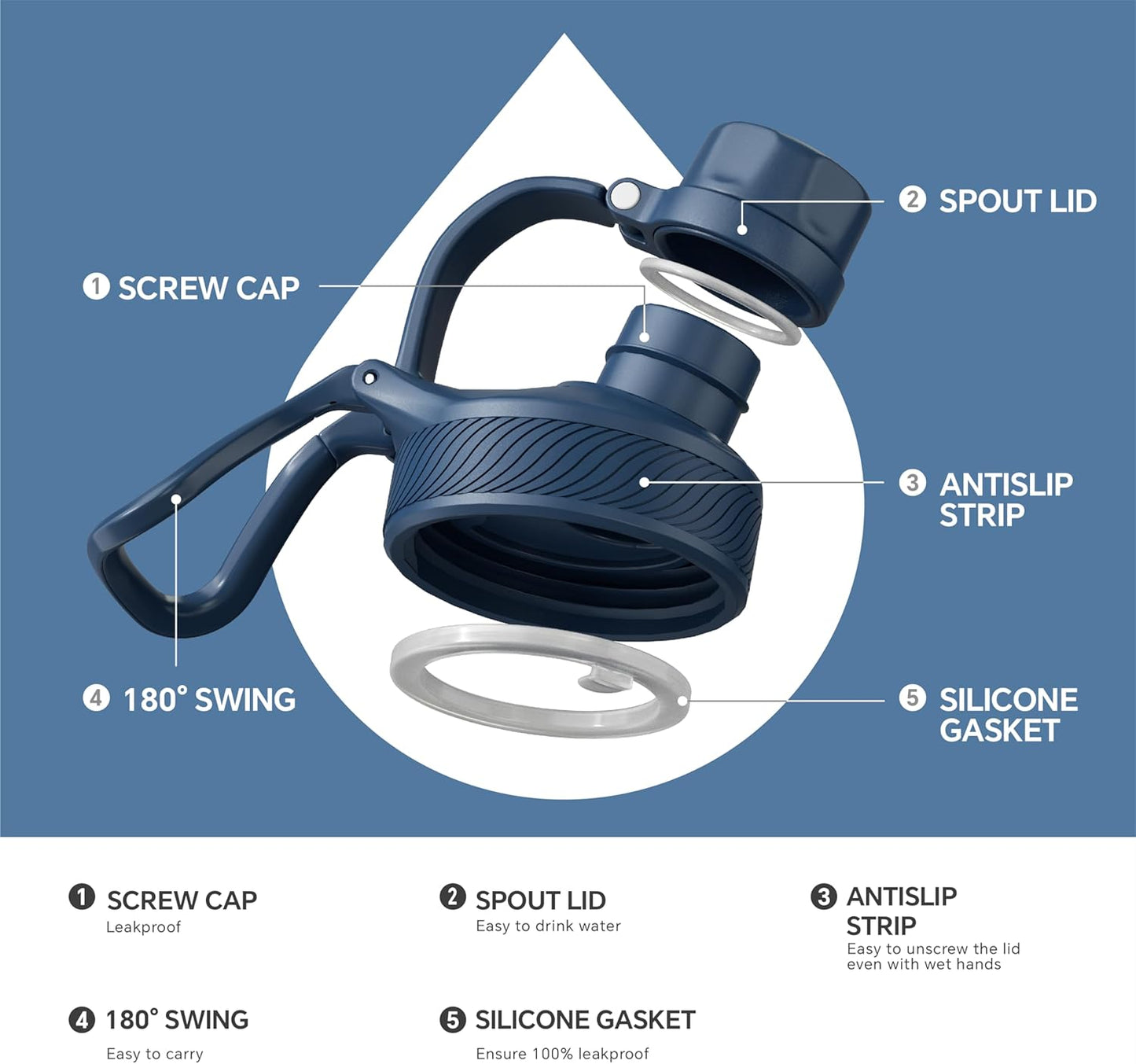 IDEUS Insulated Water Bottle 12oz, Stainless Steel Insulated Water Bottle For School, Insulated Bottles With Straws Leakproof, Vacuum Double Wall Water Bottles For Boys And Girls With 2 Lids, BPA Free