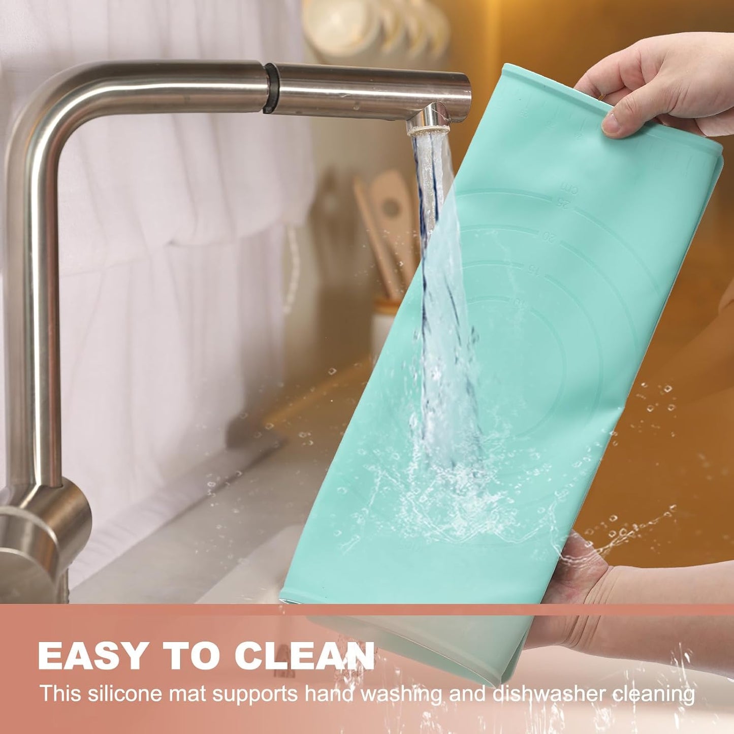 uxcell Silicone Pastry Mat, 27.5" x 19.7" Silicone Baking Mat with Measurements, Non-Stick Dough Rolling Mat for Making Pastry Cookies Bread Pizza Purple