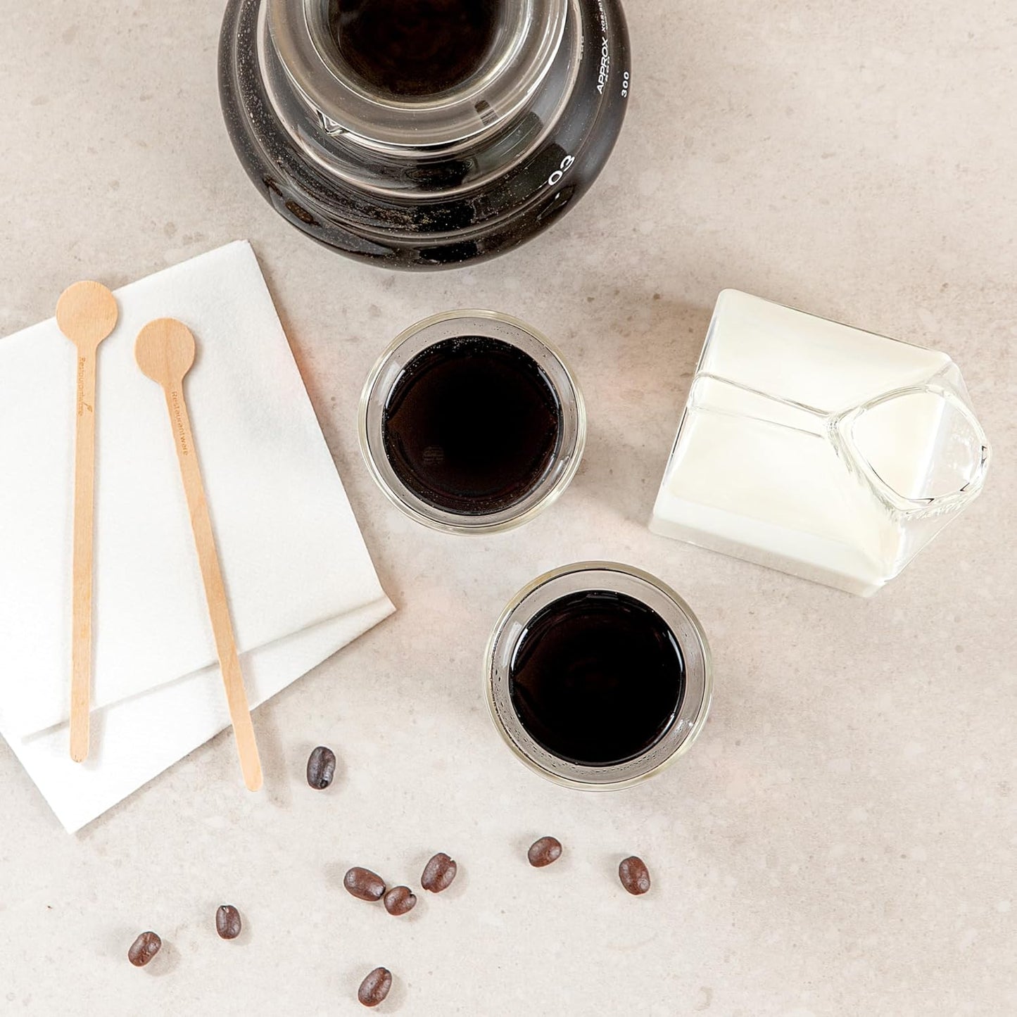 Restaurantware-Forma Professional 3.4 oz Double Wall Shot Glasses, 12 Insulated Espresso Cups - Dishwashable, Reusable, Clear Glass Coffee Cups, Freezable, For Hot Or Cold Beverages