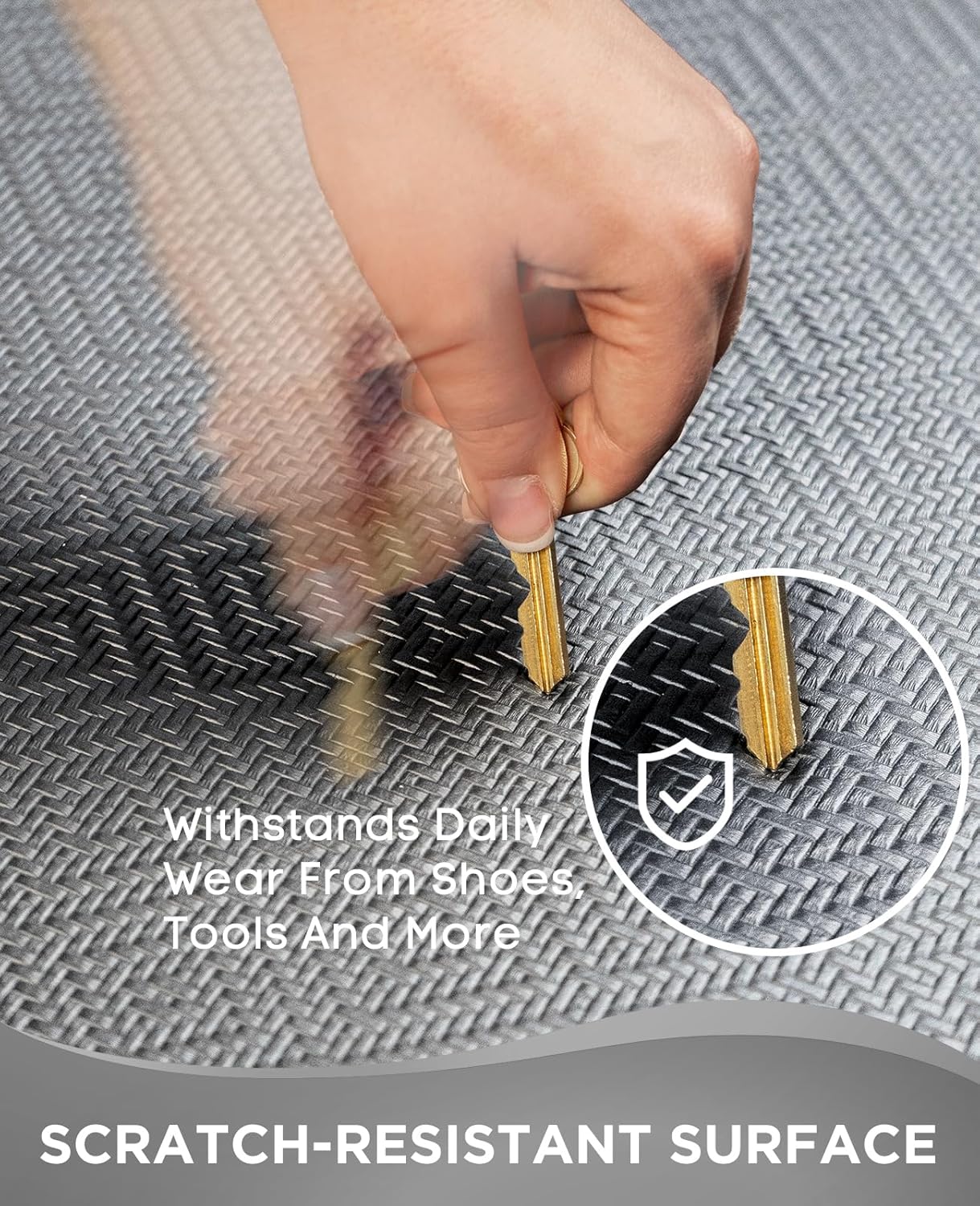 Ophanie Kitchen mats for Floor, Kitchen Rugs, 20x32 Anti Fatigue Standing Cushioned Mat, Waterproof, Comfort Ergonomic mat for Office, Home, Sink, 3/4 inch Thick Memory Foam Grey Non-Slip Bottom