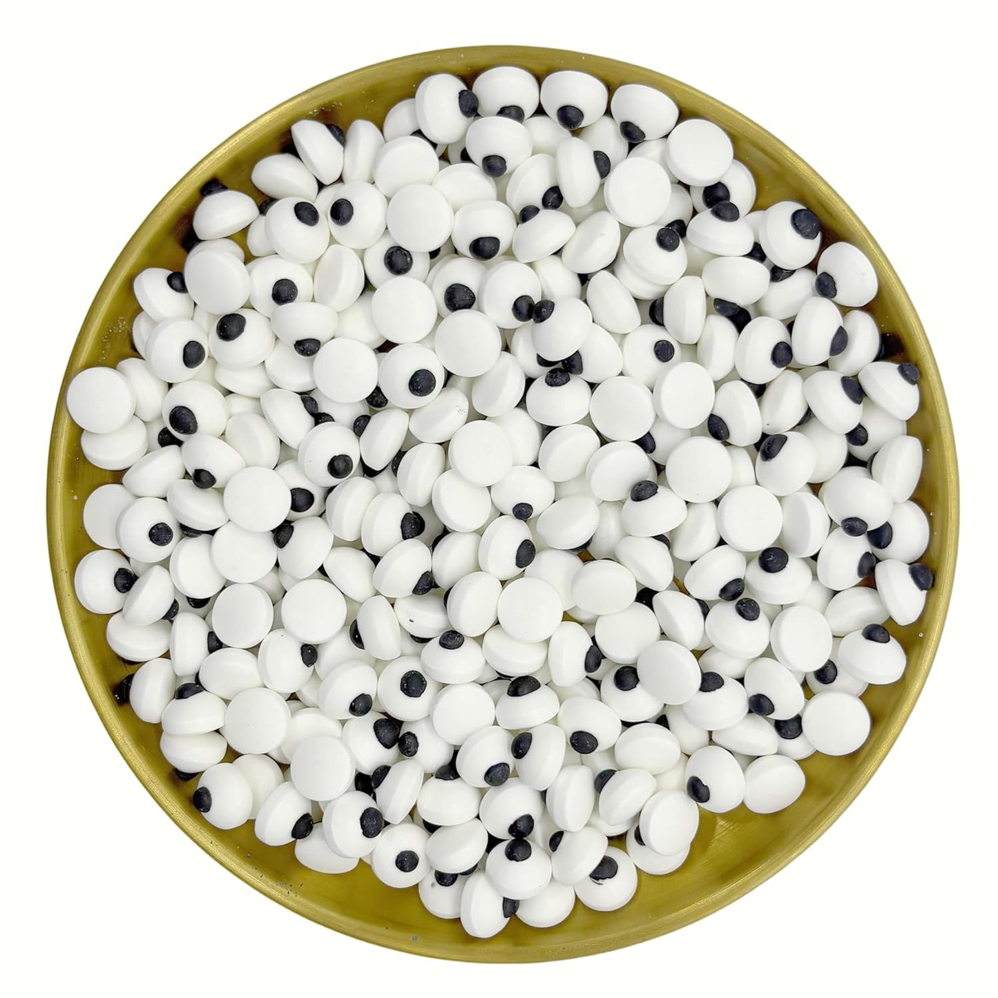 Dynastang 10mm Small Eyes Sprinkles Halloween Edible Eyes Cake Decoration Cupcake Toppers Cookie Decorating Perfect for Cakes, Cupcakes, Desserts Toppings 3OZ