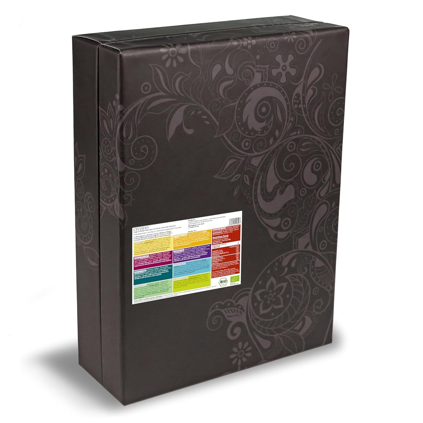 Creano Organic Herbal Tea Gift Set "Organic Herbal Tea" – 12 Pyramid Tea Bags in 9 Different Varieties – 22.5 g*