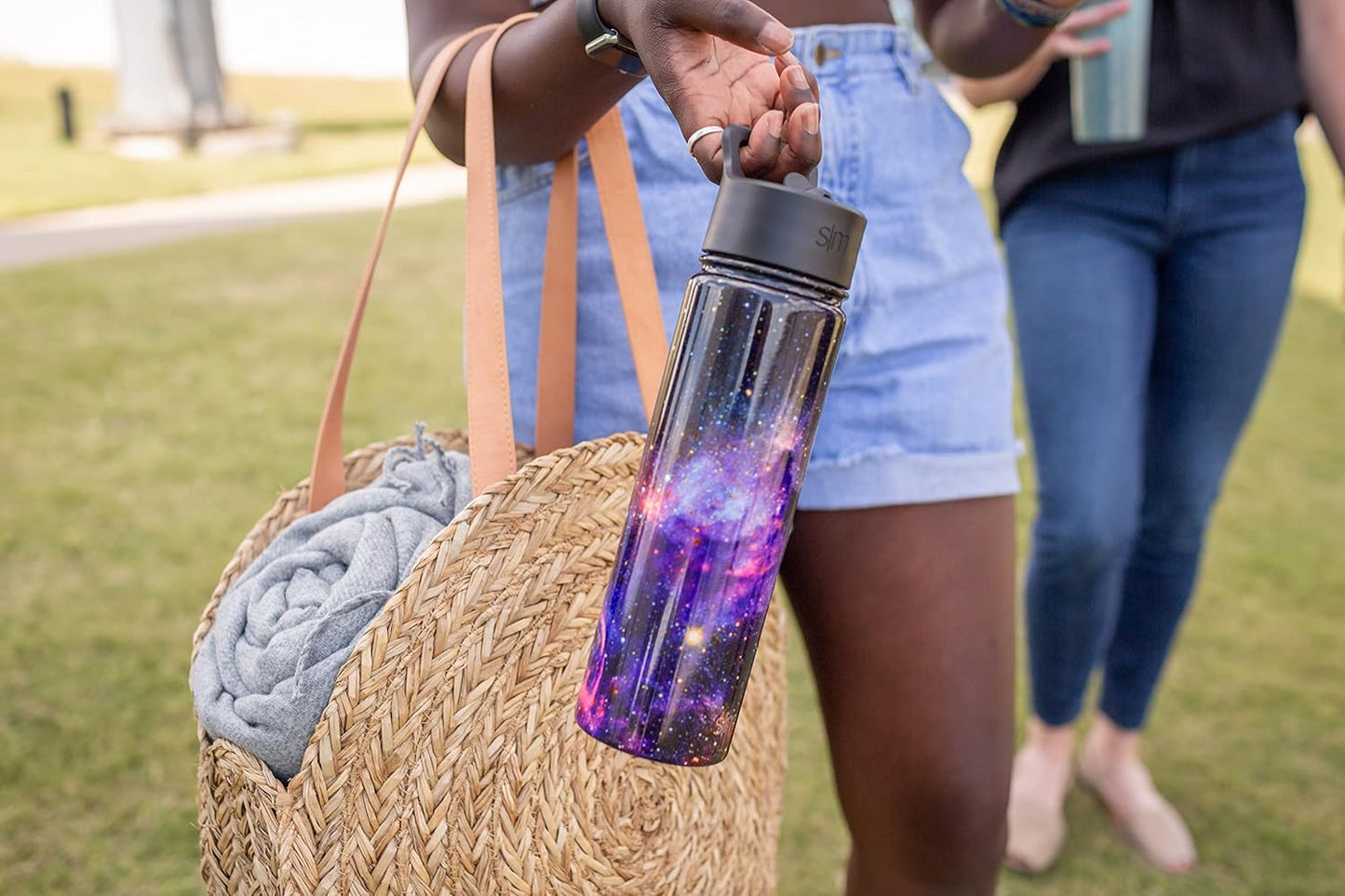 Simple Modern Water Bottle with Straw Lid Vacuum Insulated Stainless Steel Metal Cup Bottles | Reusable Leak Proof BPA-Free Flask for Gym Sports | Summit Collection | 22oz, Midnight Black