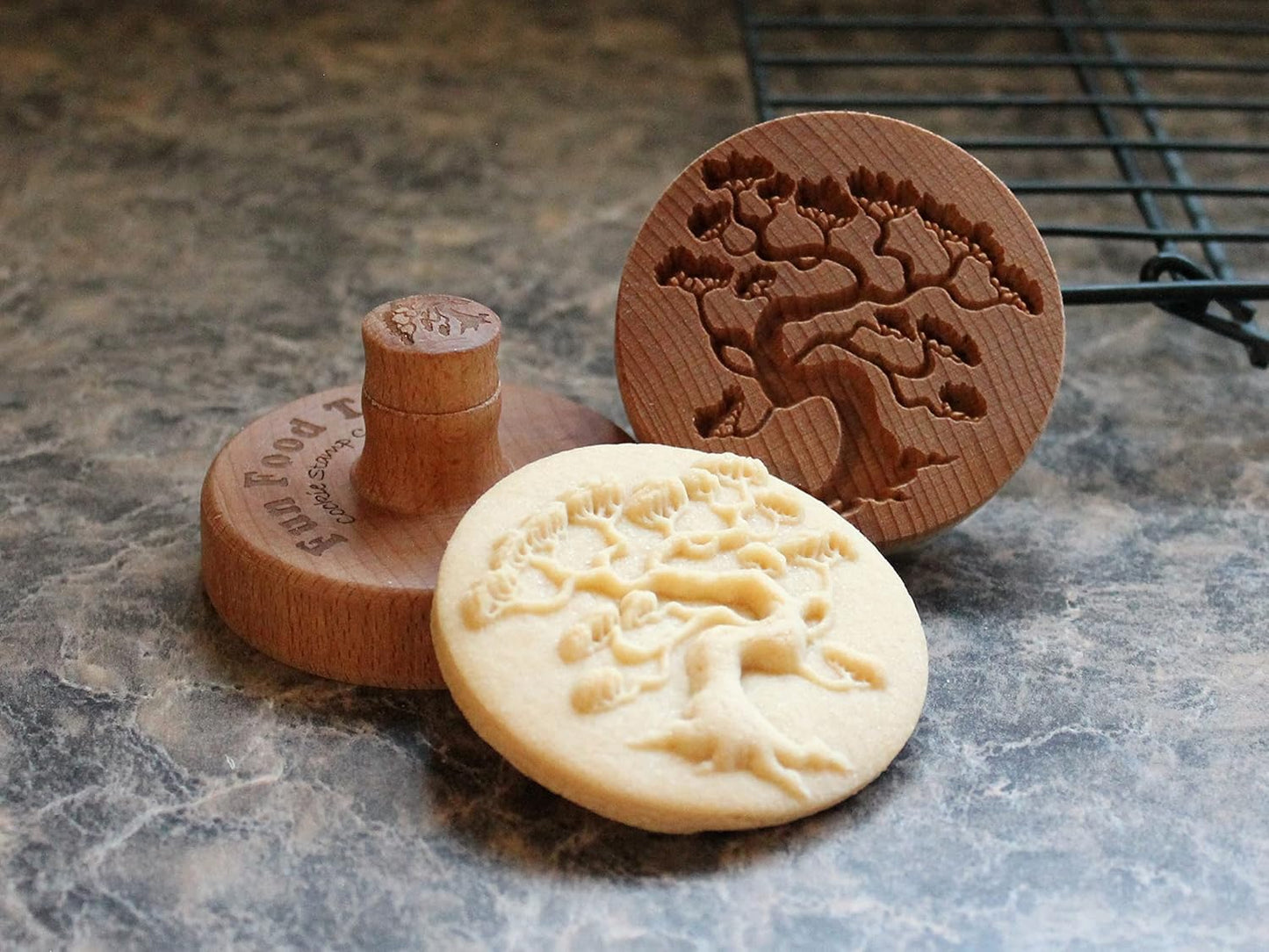Wood Cookie Stamp, 2.5 Inch (Bonsai Pine CS-064)