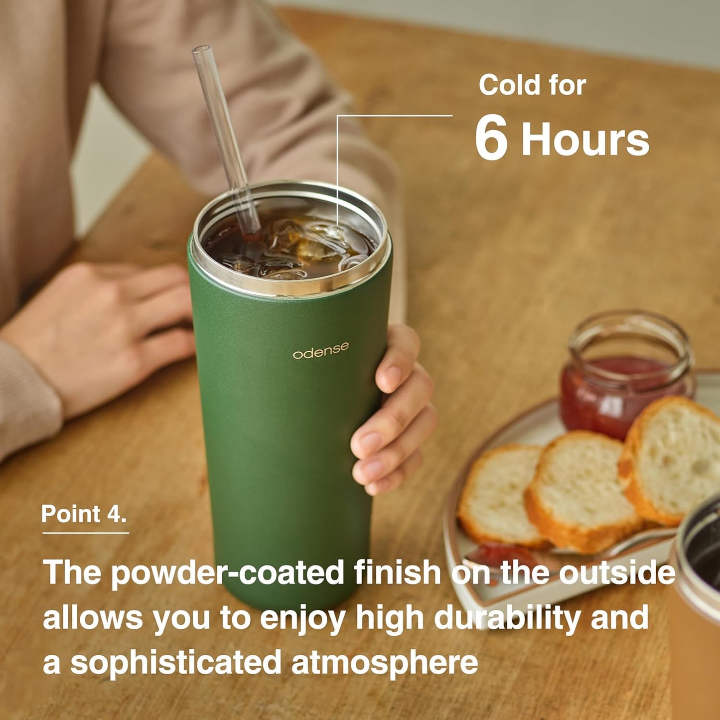 Odense Legodt Straw Tumbler 24oz - Double Stainless Vacuum Insulated Tumbler with Lid & Straw - Travel Mug, Water Bottle for Iced Coffee & Iced Tea, Cold Drinks, Dishwasher Safe(Orange Carrot)