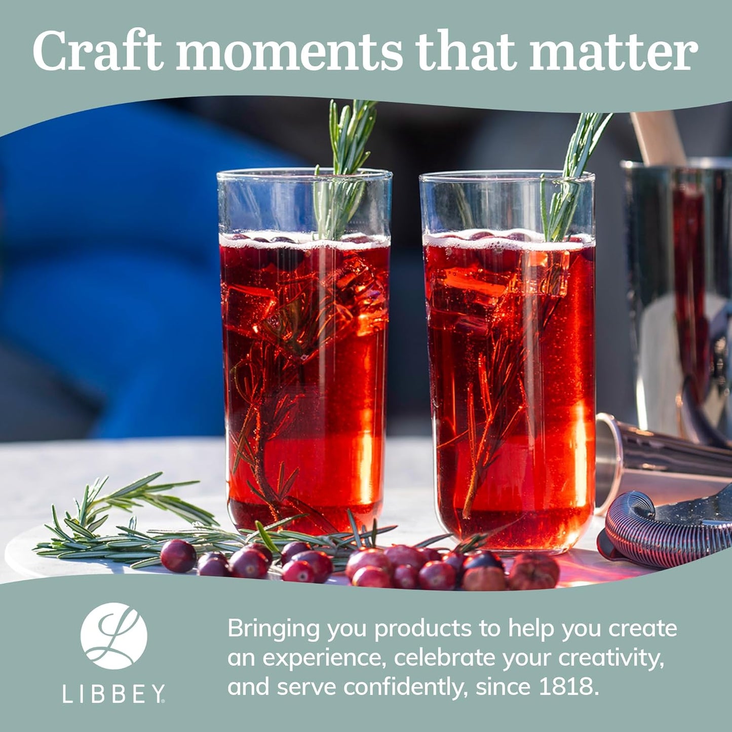 Libbey Polaris Tumbler and Rocks Glass Set, Smoke Hue Drinkware Glasses Set, Lead-Free Tall Water Glasses with Modern Clean Lines, Dishwasher Safe Drinking Glasses Set of 16