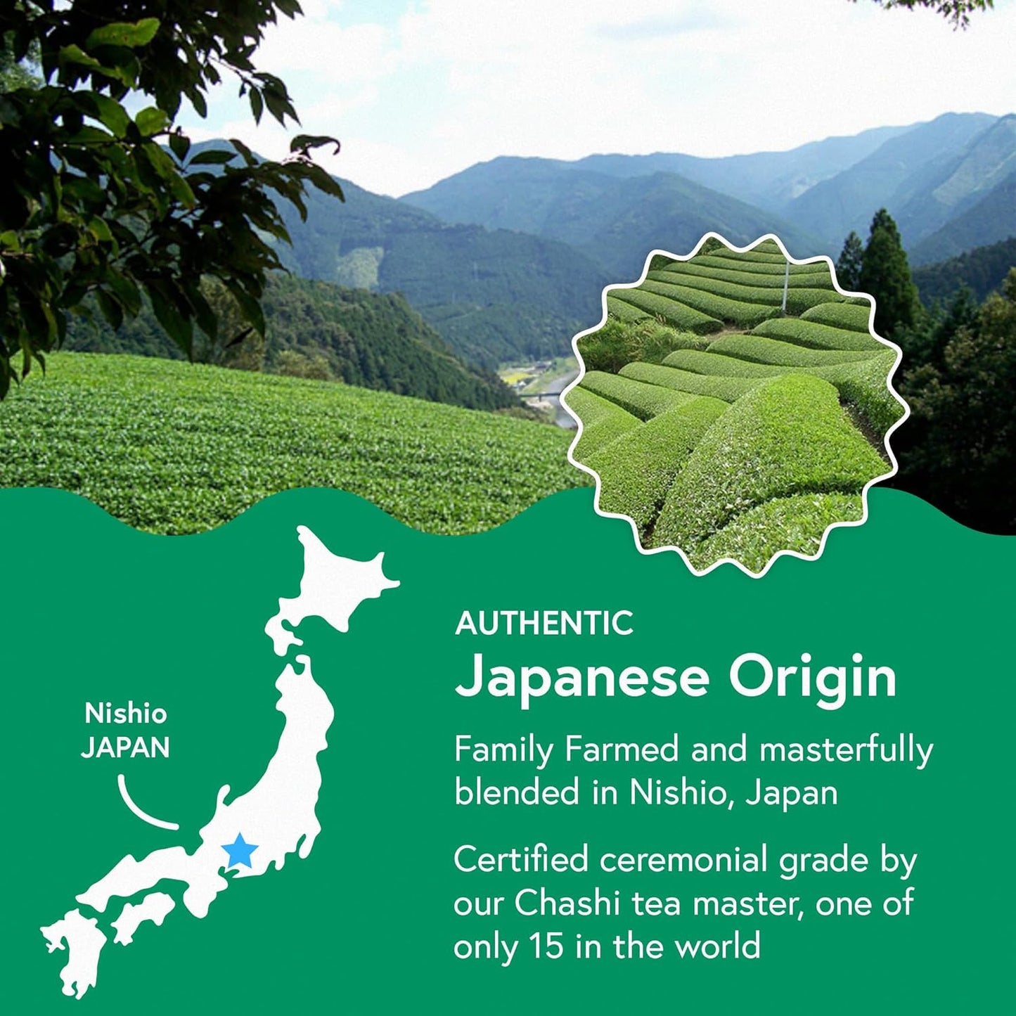 Matchabar Matcha Powder (30g) - Ceremonial Grade Authentic Japanese Matcha Green Tea - Matcha Green Tea Harvested in Japan - Matcha Tea Powder Latte - Zero Sugar, Vegan & 0 Calories