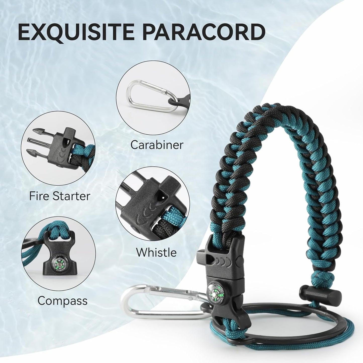 HASLE OUTFITTERS Half Gallon Insulated Water Bottles 64 oz, Stainless Steel Metal Water Jug with 2 Lids Keep Cold 48h/Hot 24h, Leak Proof & BPA-Free Water Flask Jug(Black,1)