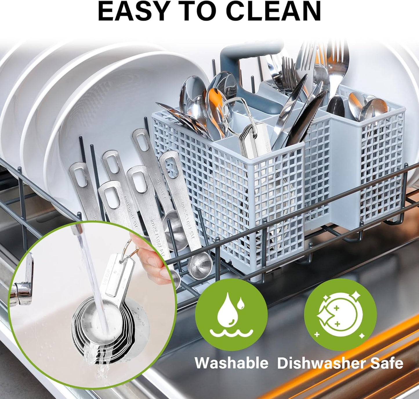 Vakoo 13-Piece Stainless Steel Measuring Cups and Spoons Set - Stackable & Nesting, U.S./Metric Dual Markings, Dishwasher Safe, Kitchen Gadgets for Baking & Cooking