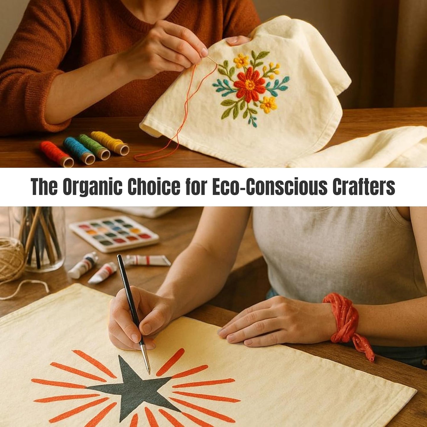 Flour Sack Towels | Tea Towel for Crafts| Kitchen Dish Cotton Blank Towel for Embroidery| Baking Bread Proofing Linen Cover| Thick Absorbent Quick Dry| 3 Pack 28"x28" Natural