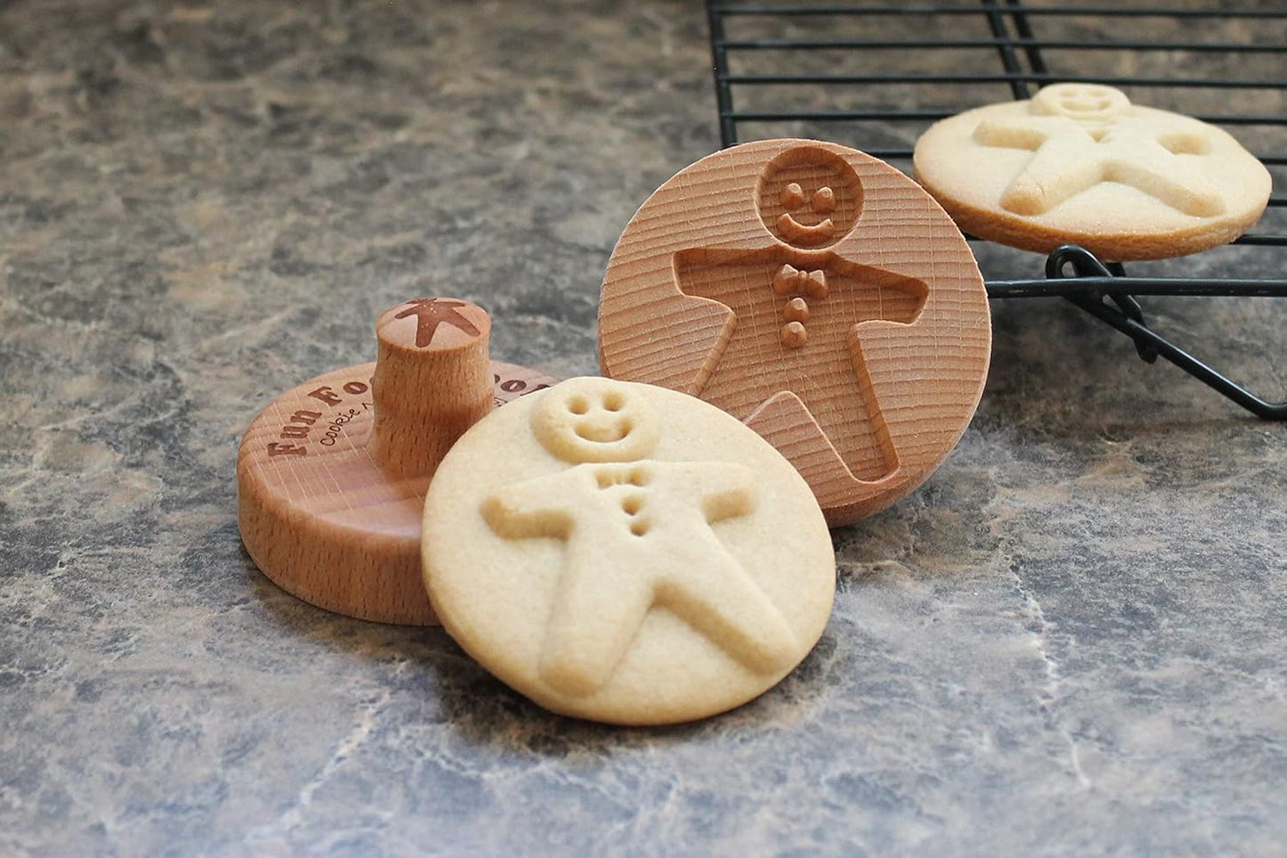 Wood Cookie Stamp, 2.5 Inch (Gingerbread Man CS-052)